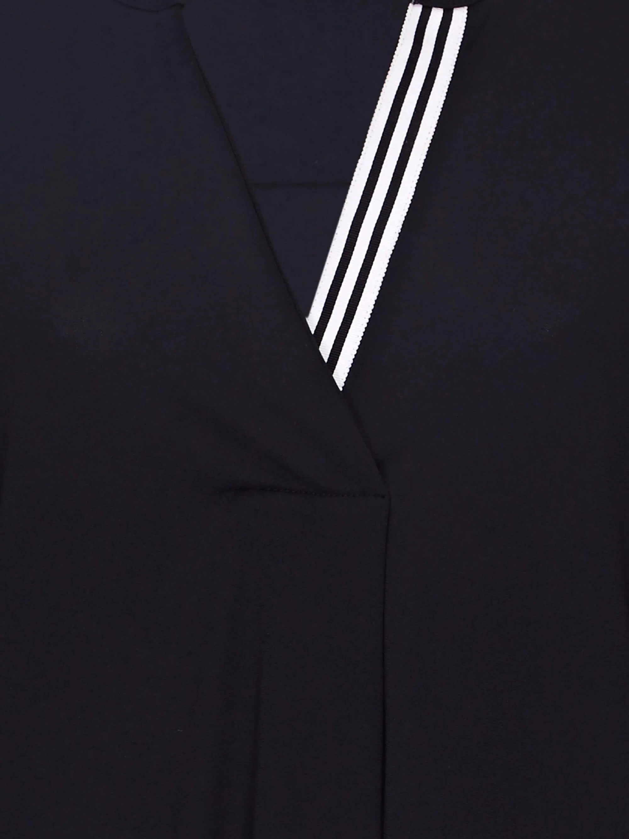 Black French Crepe Grosgrain Blouse - Image 5