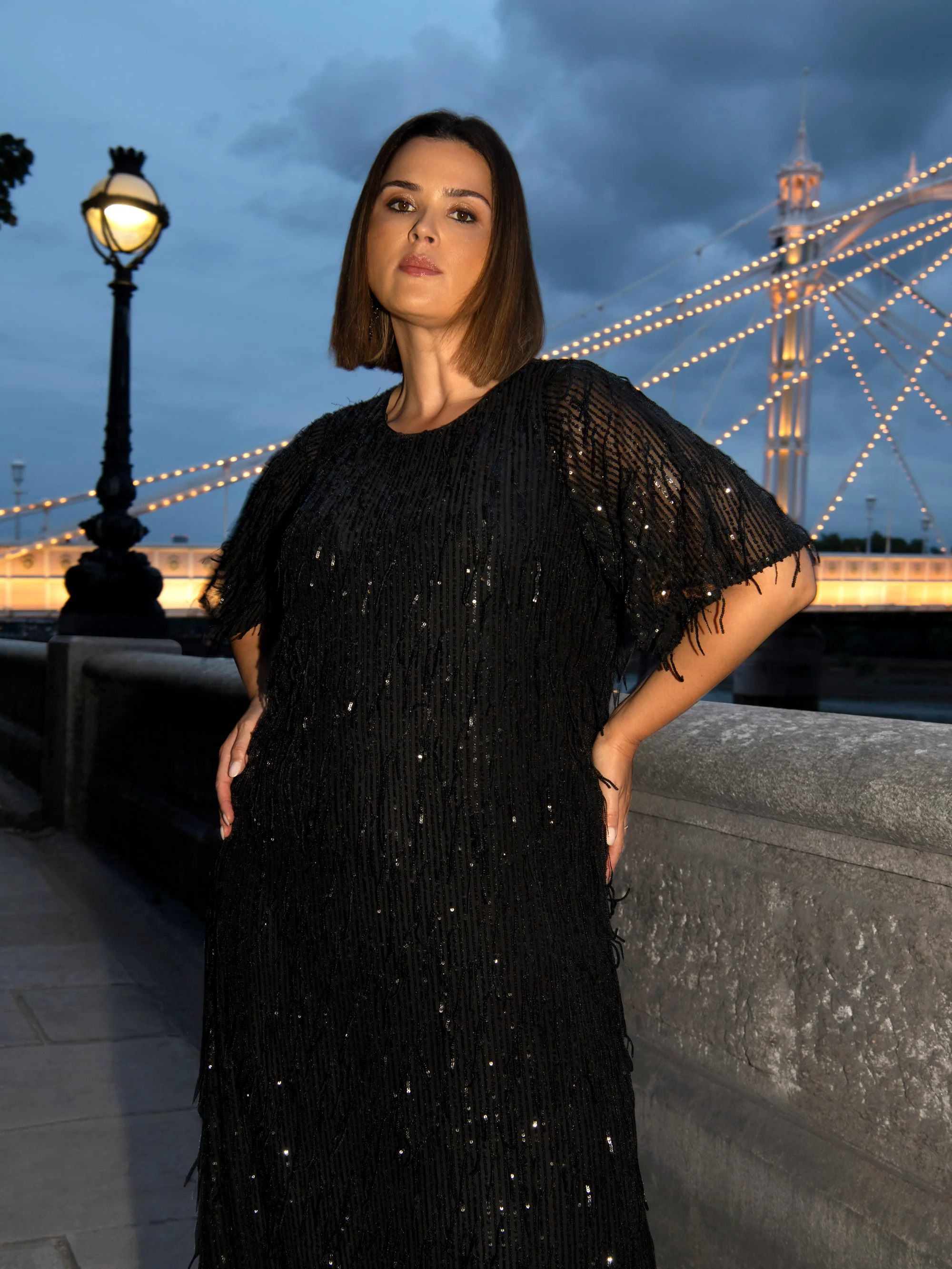 Fringe Sequin Midi Dress - Image 2