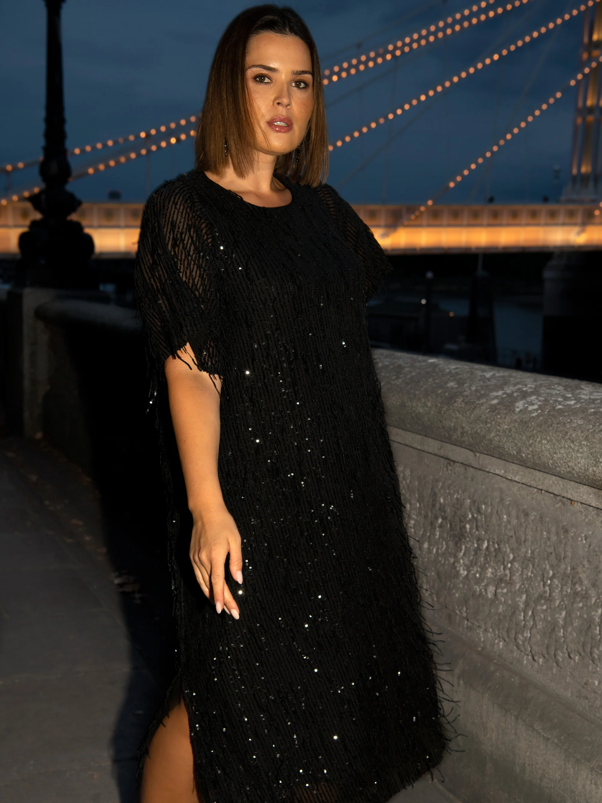 Fringe Sequin Midi Dress - Image 3