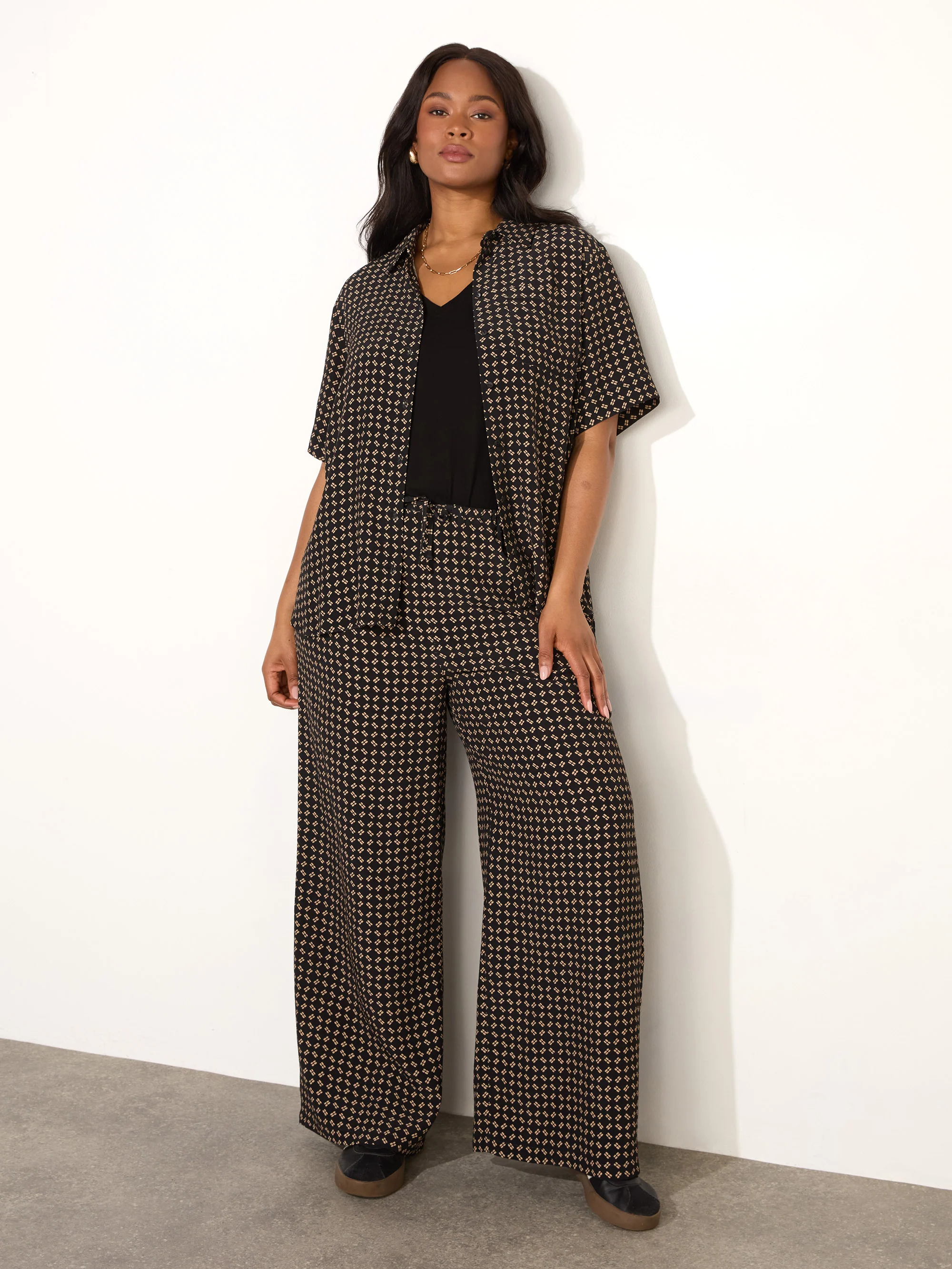 Geo Print Drawstring Trouser - Image 2