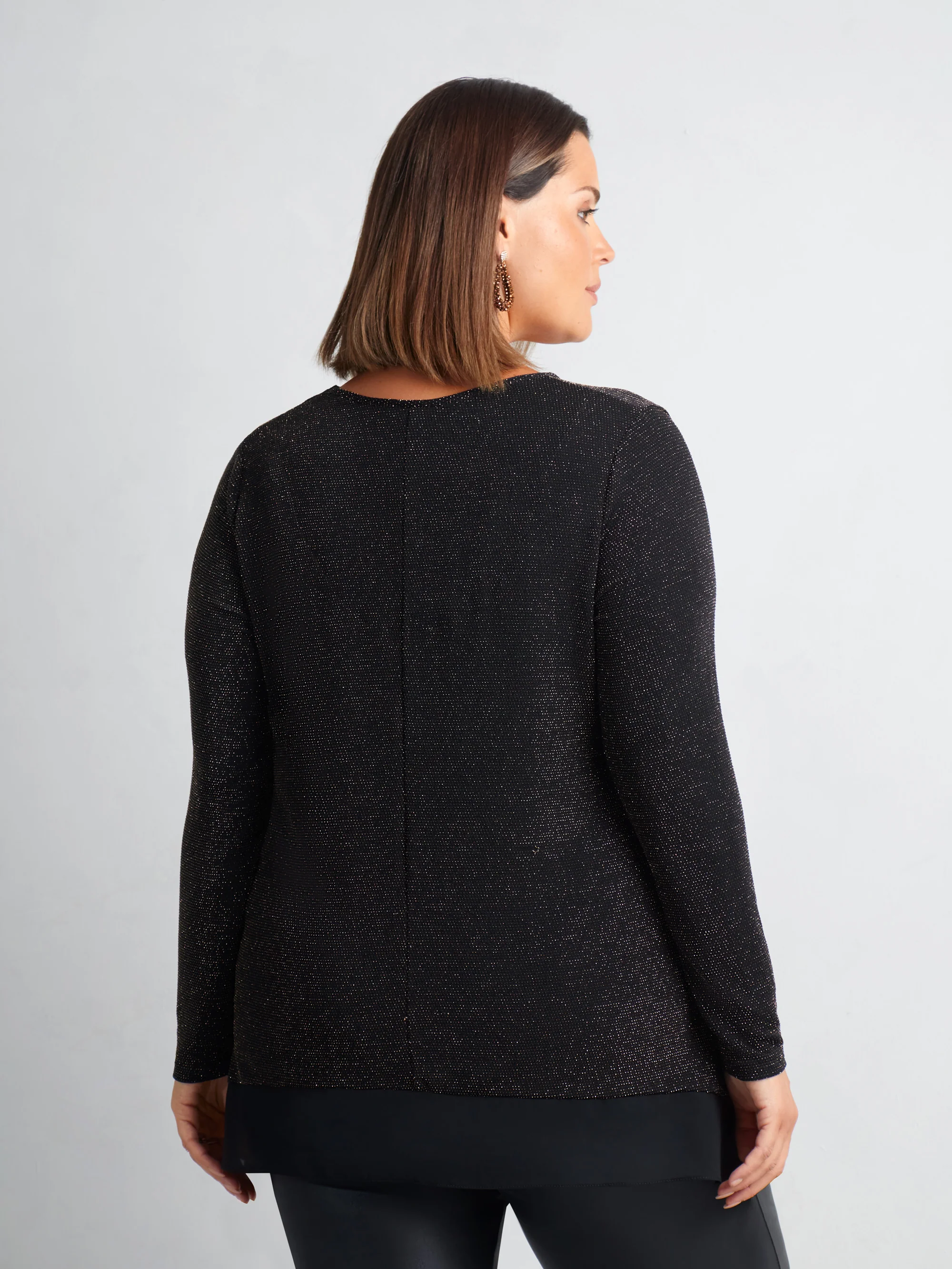 Gold Sparkle Jersey Hanky Hem Tunic - Image 10