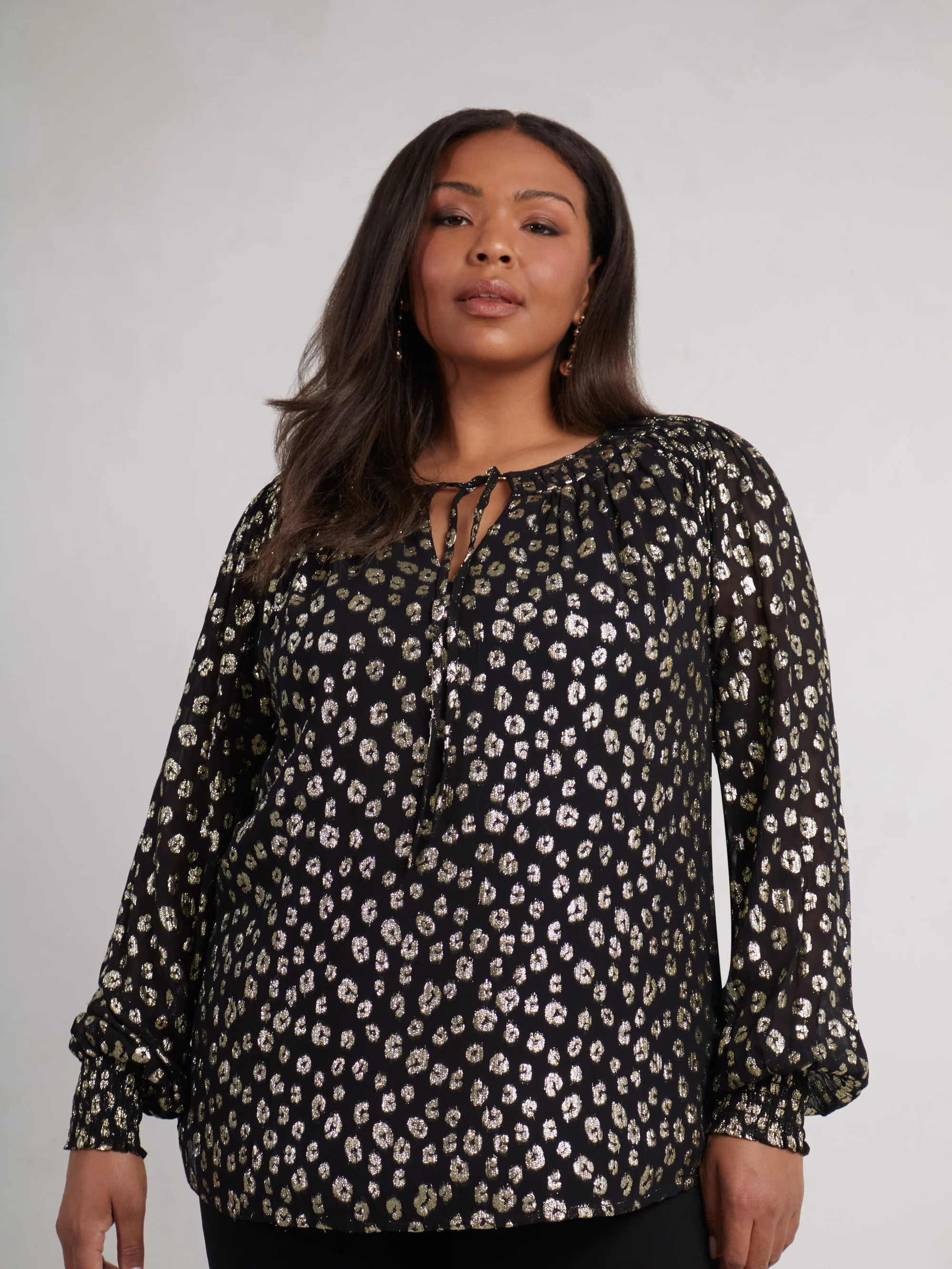 Golden Leopard Metallic Blouse - Image 4