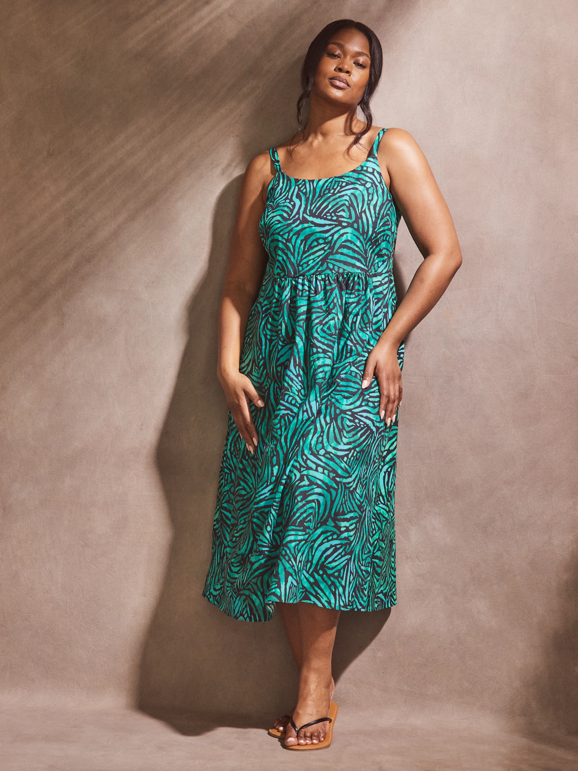 Green Abstract Sundress - Image 2