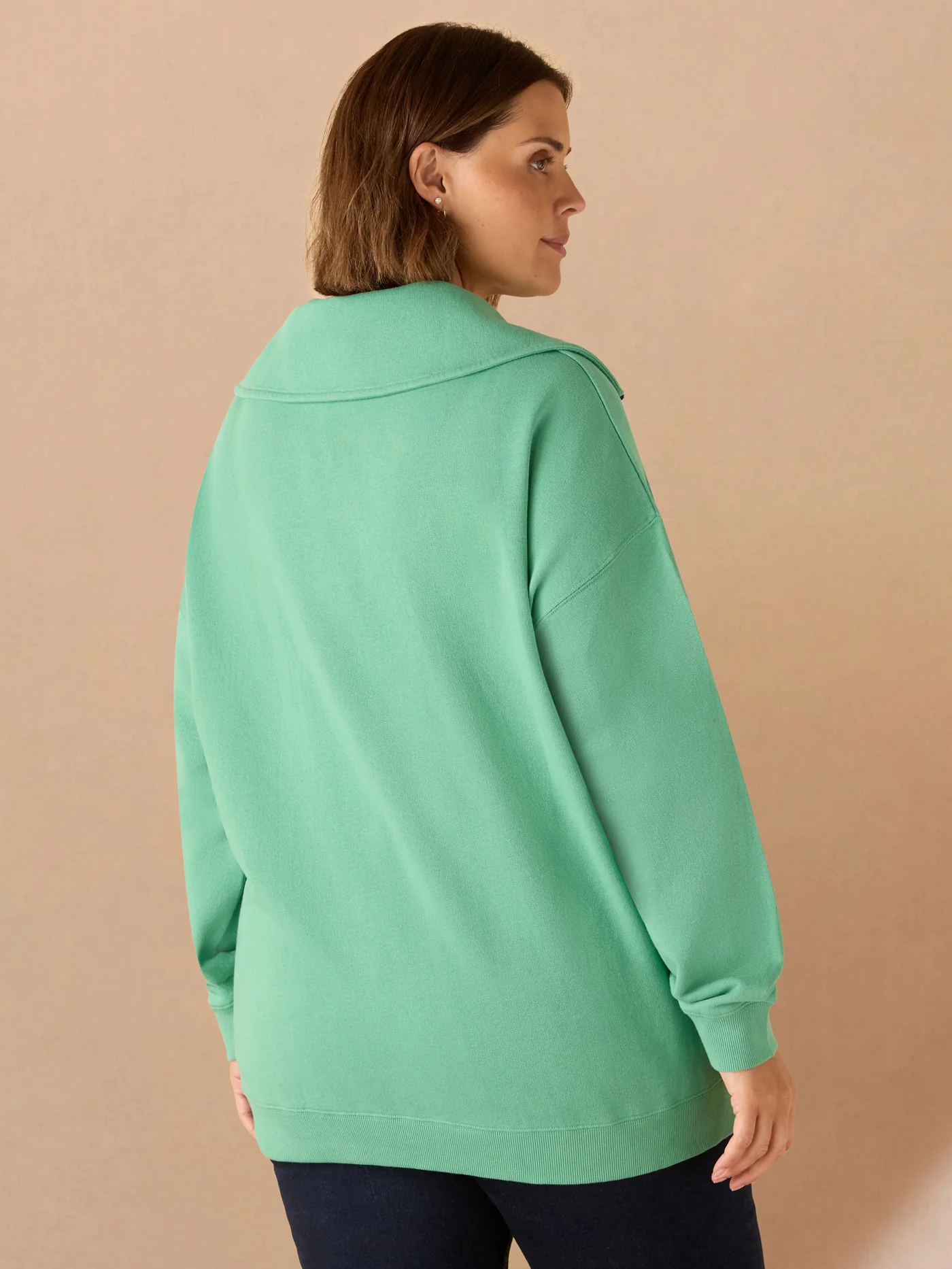 Green Half Zip Sweatshirt - Image 3