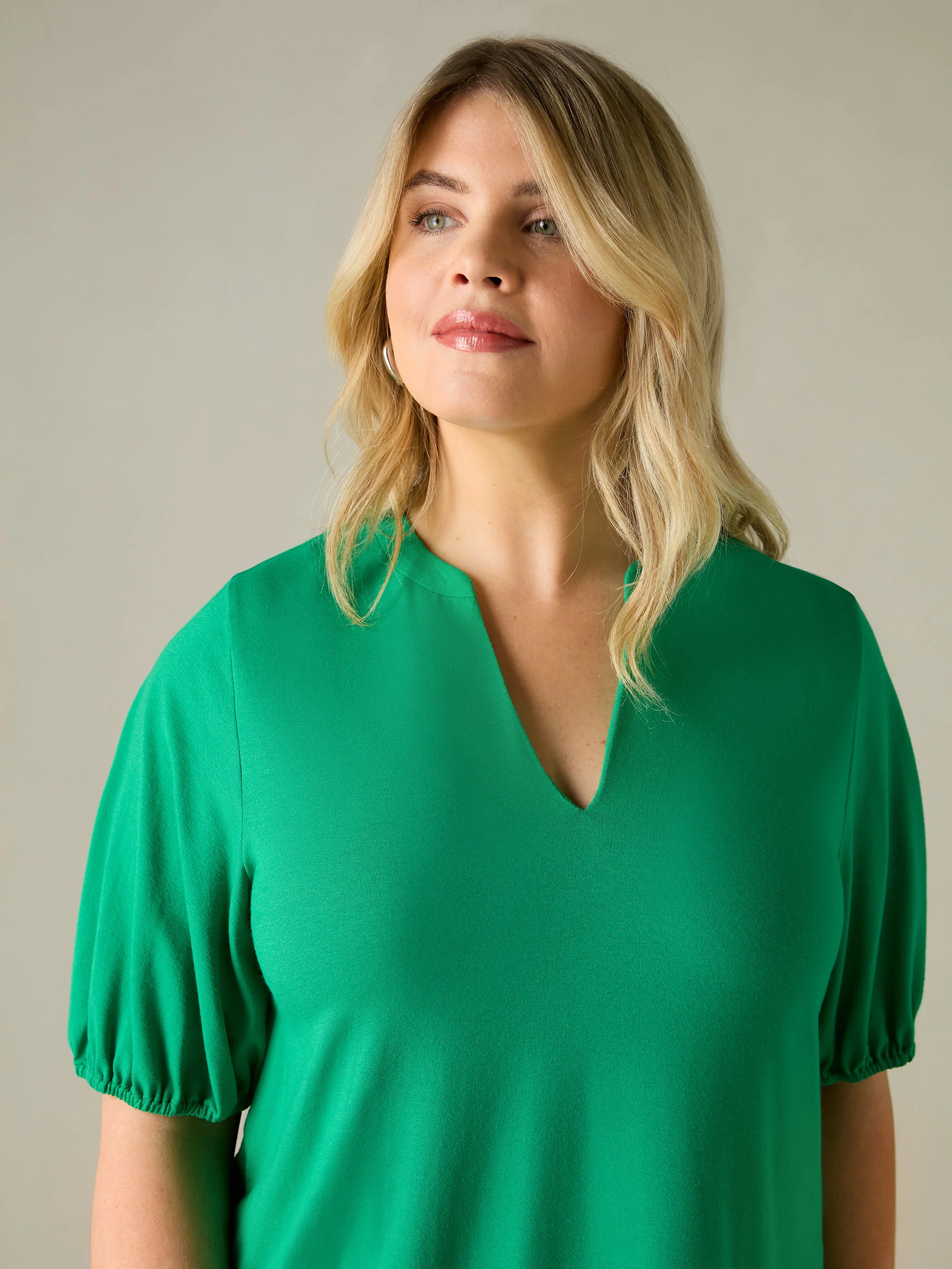 Green Jersey Blouse - Image 2