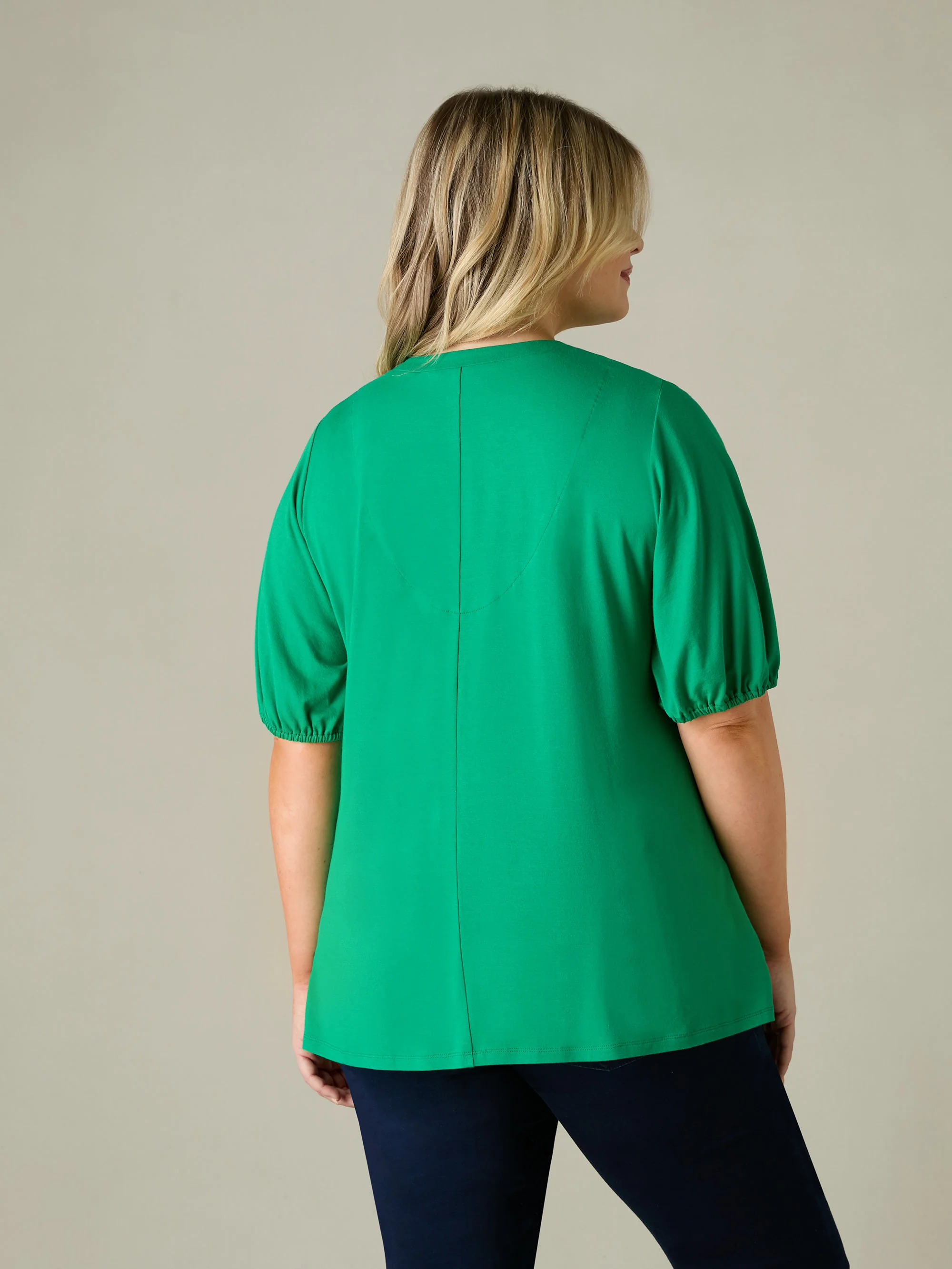 Green Jersey Blouse - Image 3