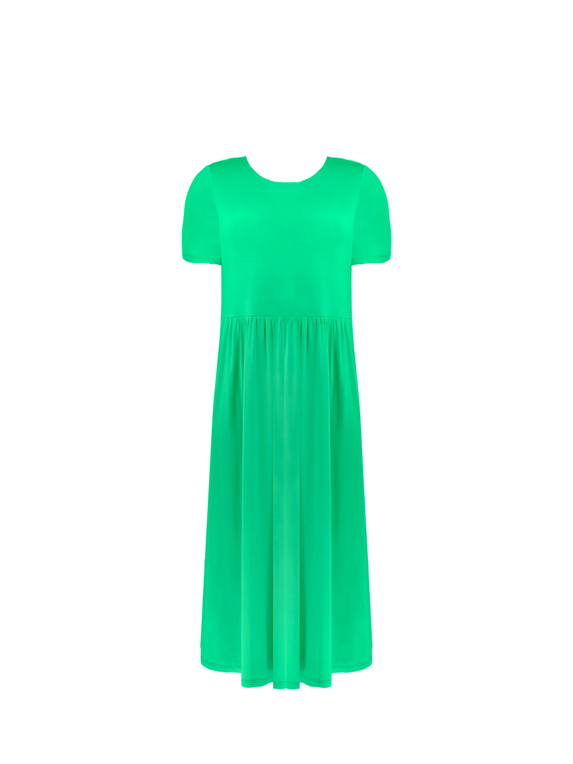 Green Jersey Swing Midaxi Dress - Image 4