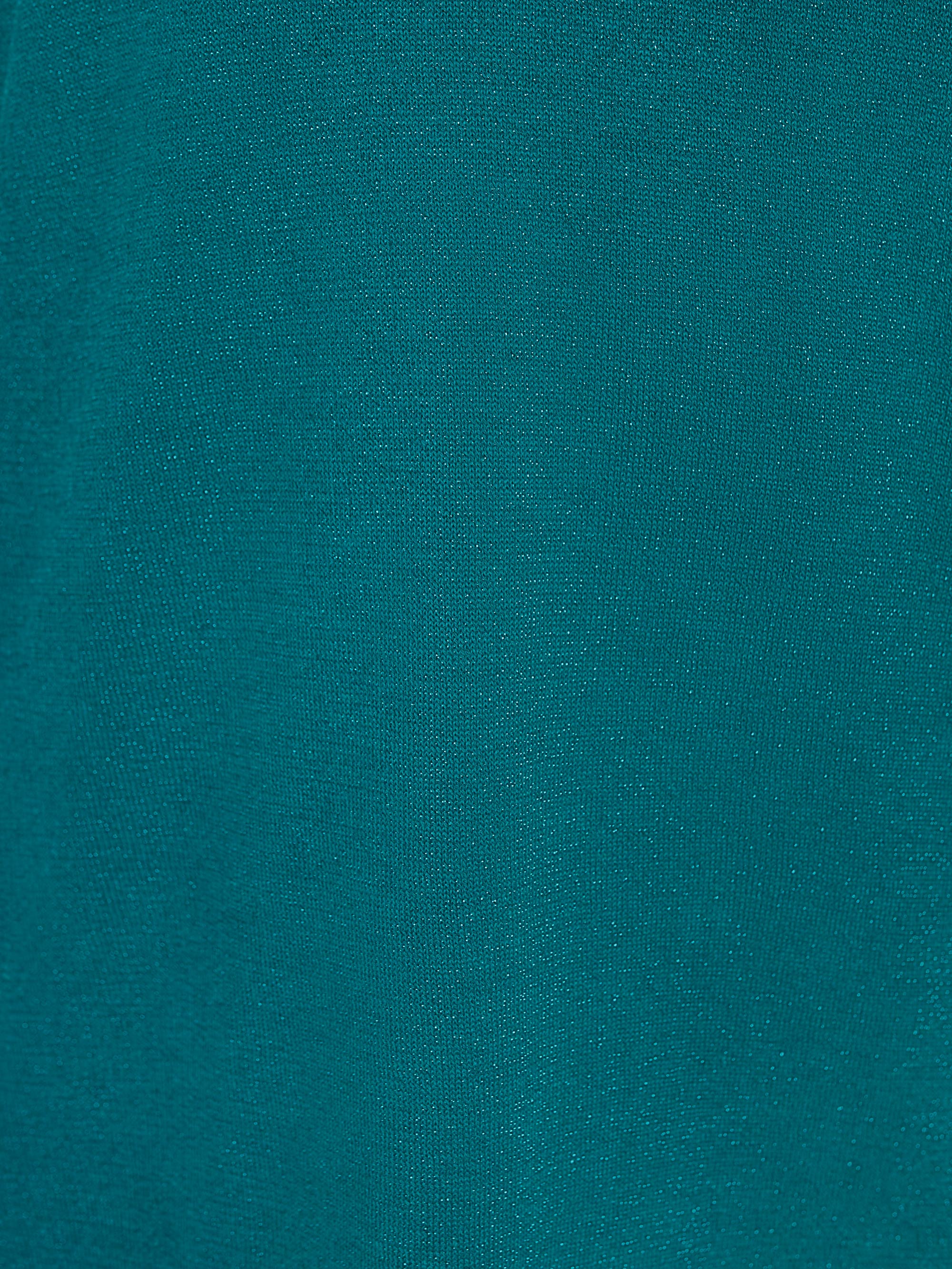 Green Metallic V-Neck Jumper - Image 3