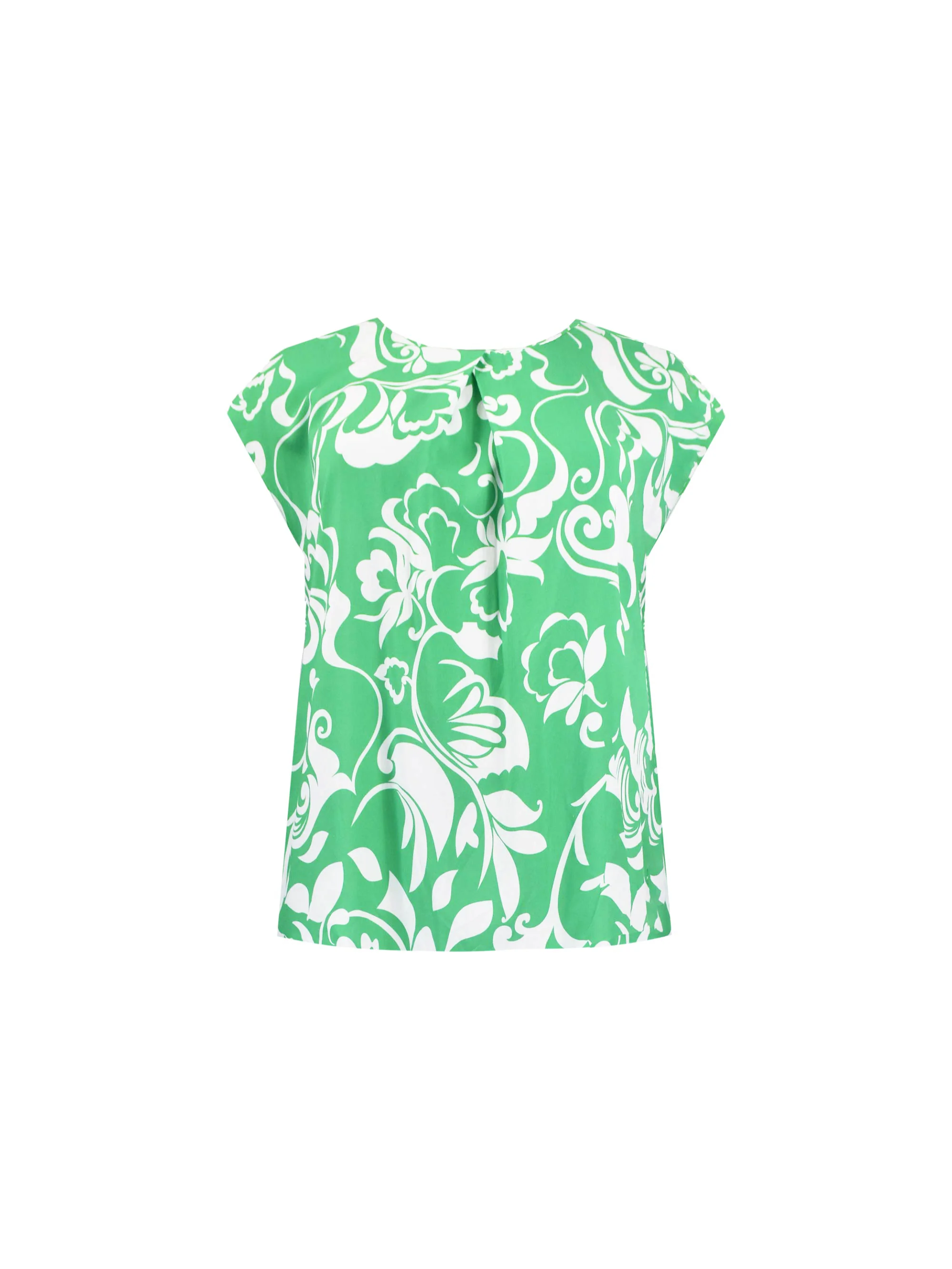 Green Paisley Print Pleat Front Top - Image 7