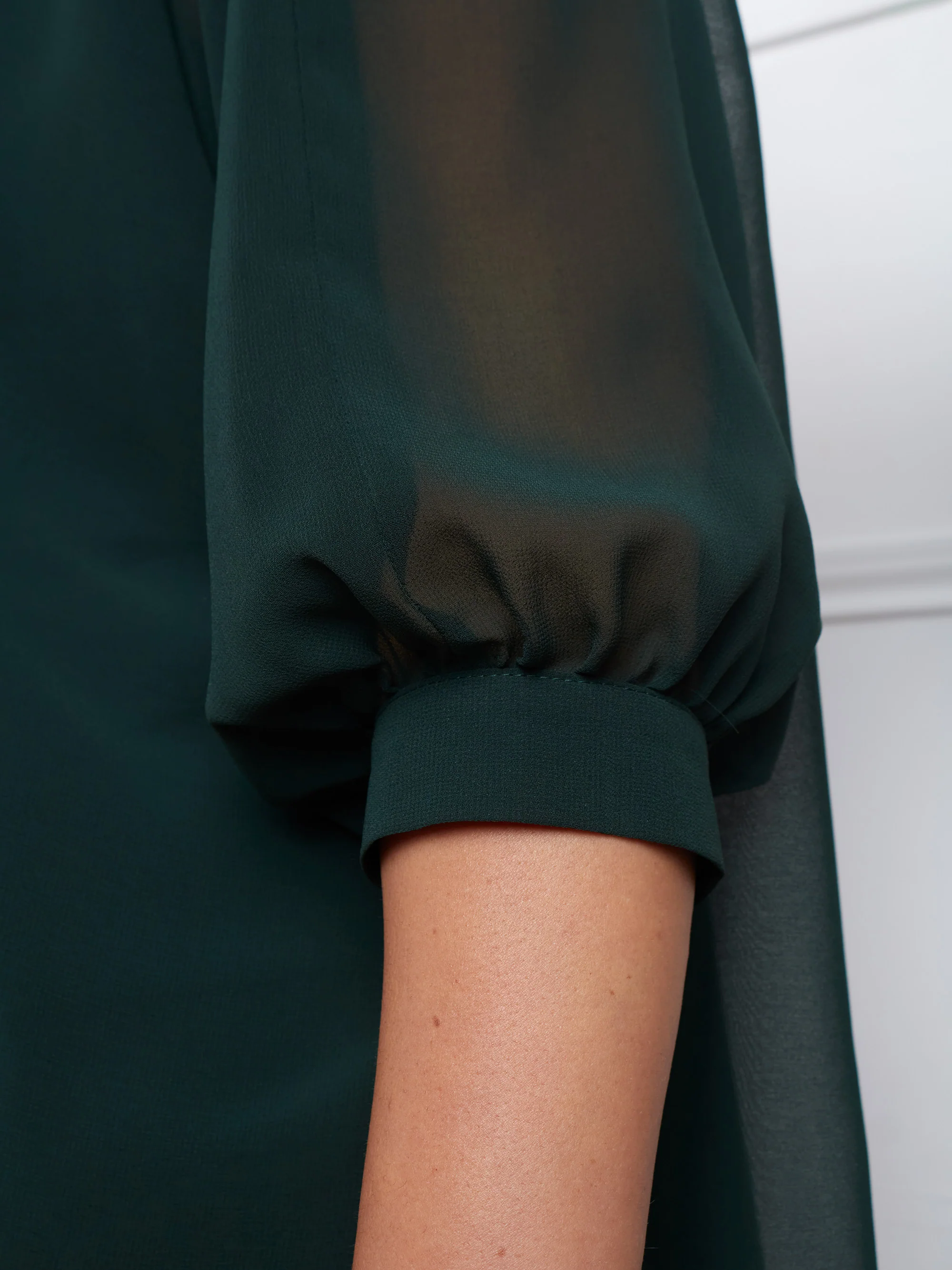 Green Pleat Front Top - Image 4