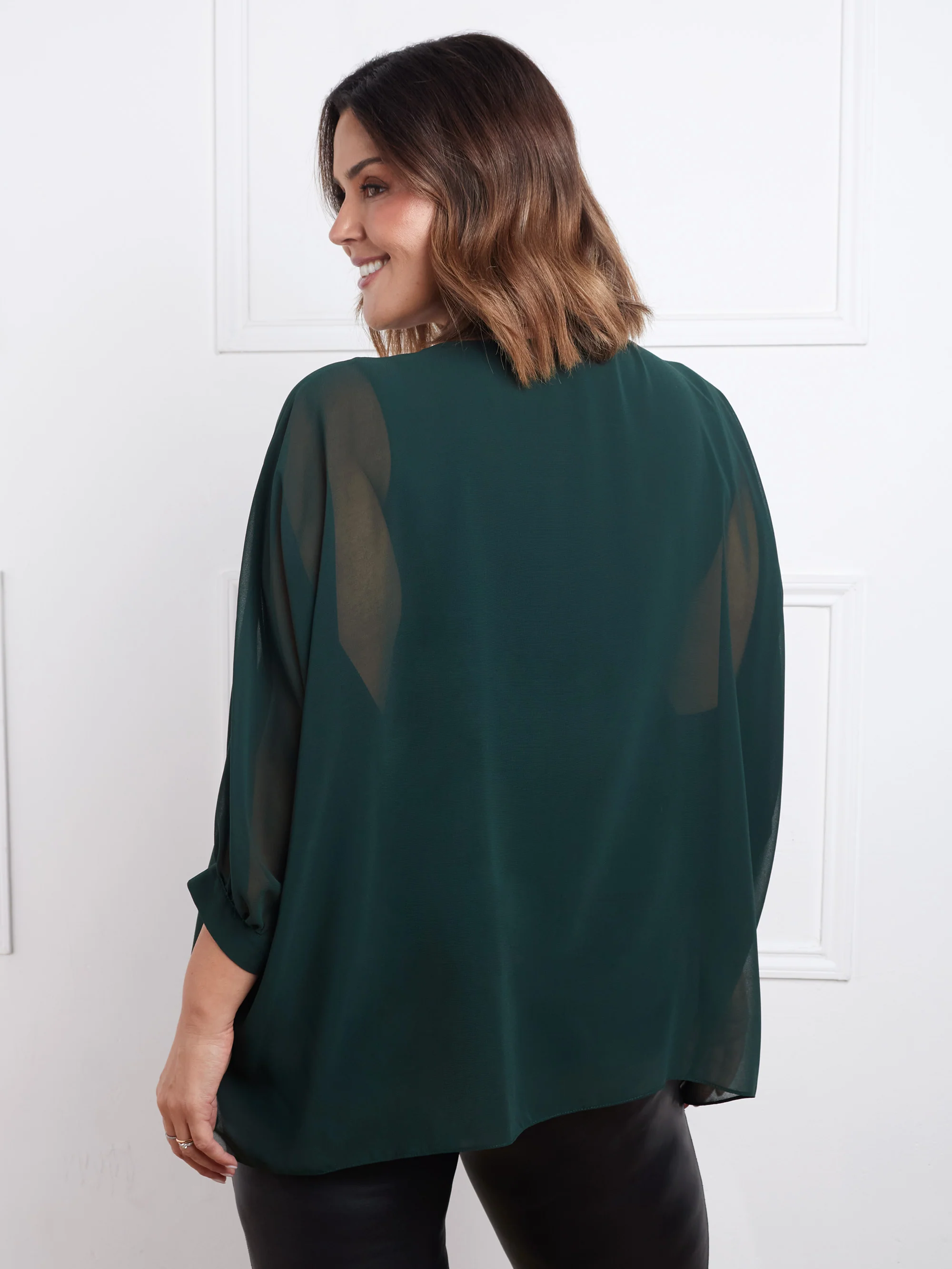 Green Pleat Front Top - Image 5