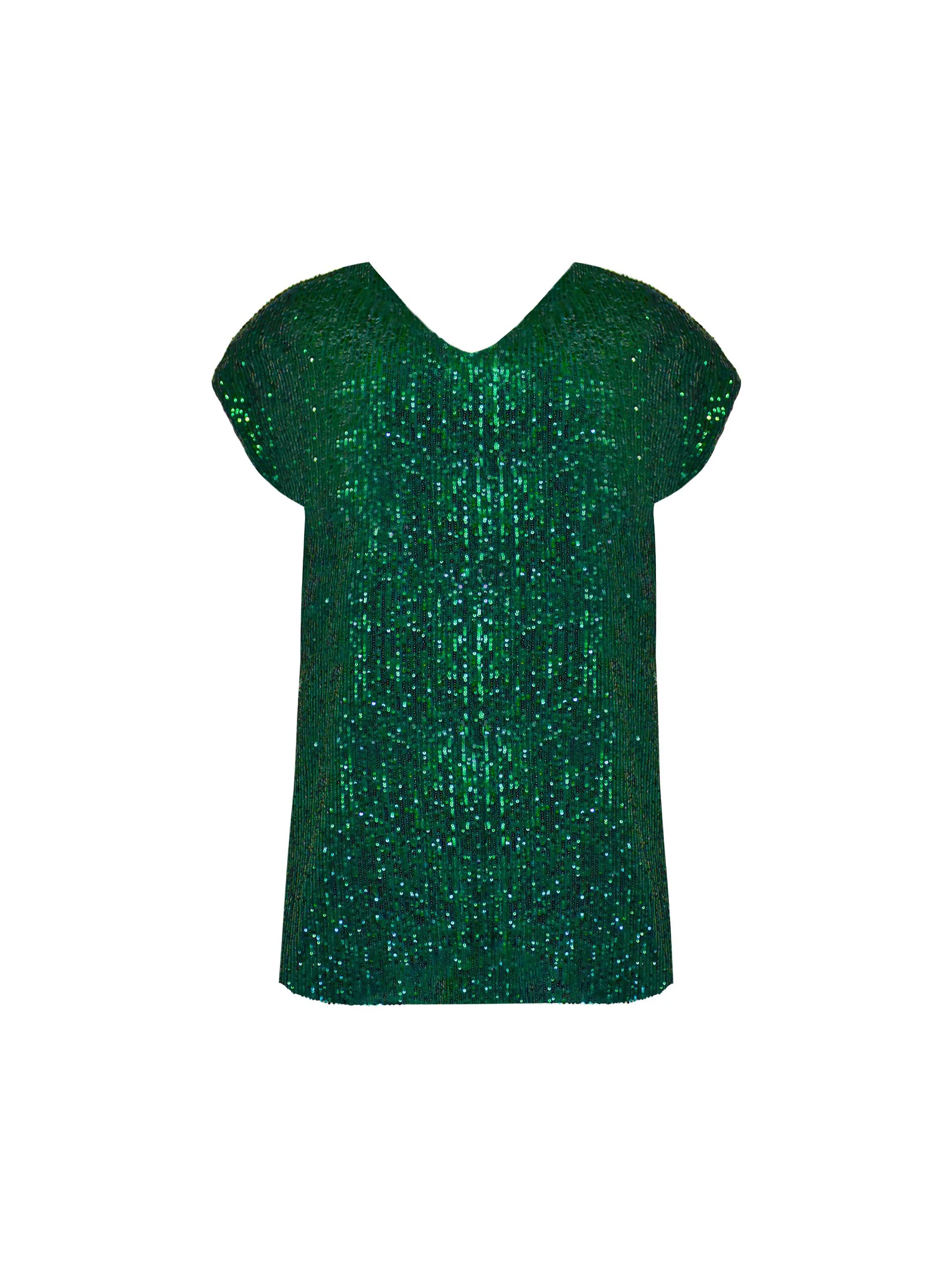 Green Sequin Longline Tunic - Image 4