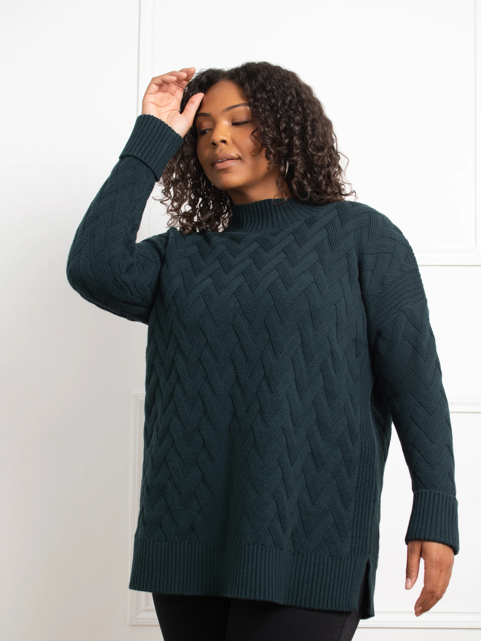 Green Textured Knit Jumper - Image 3