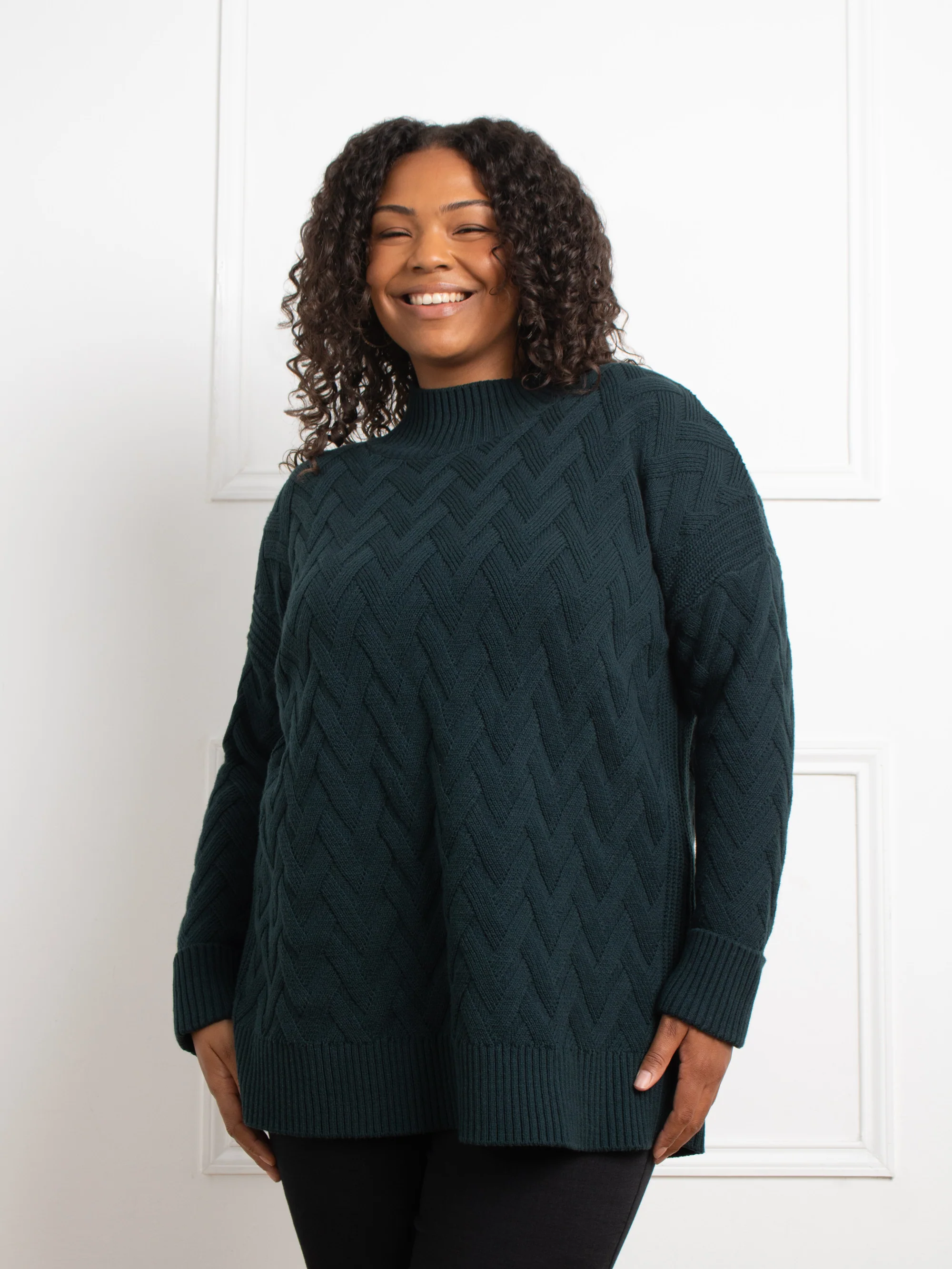 Green Textured Knit Jumper - Image 4