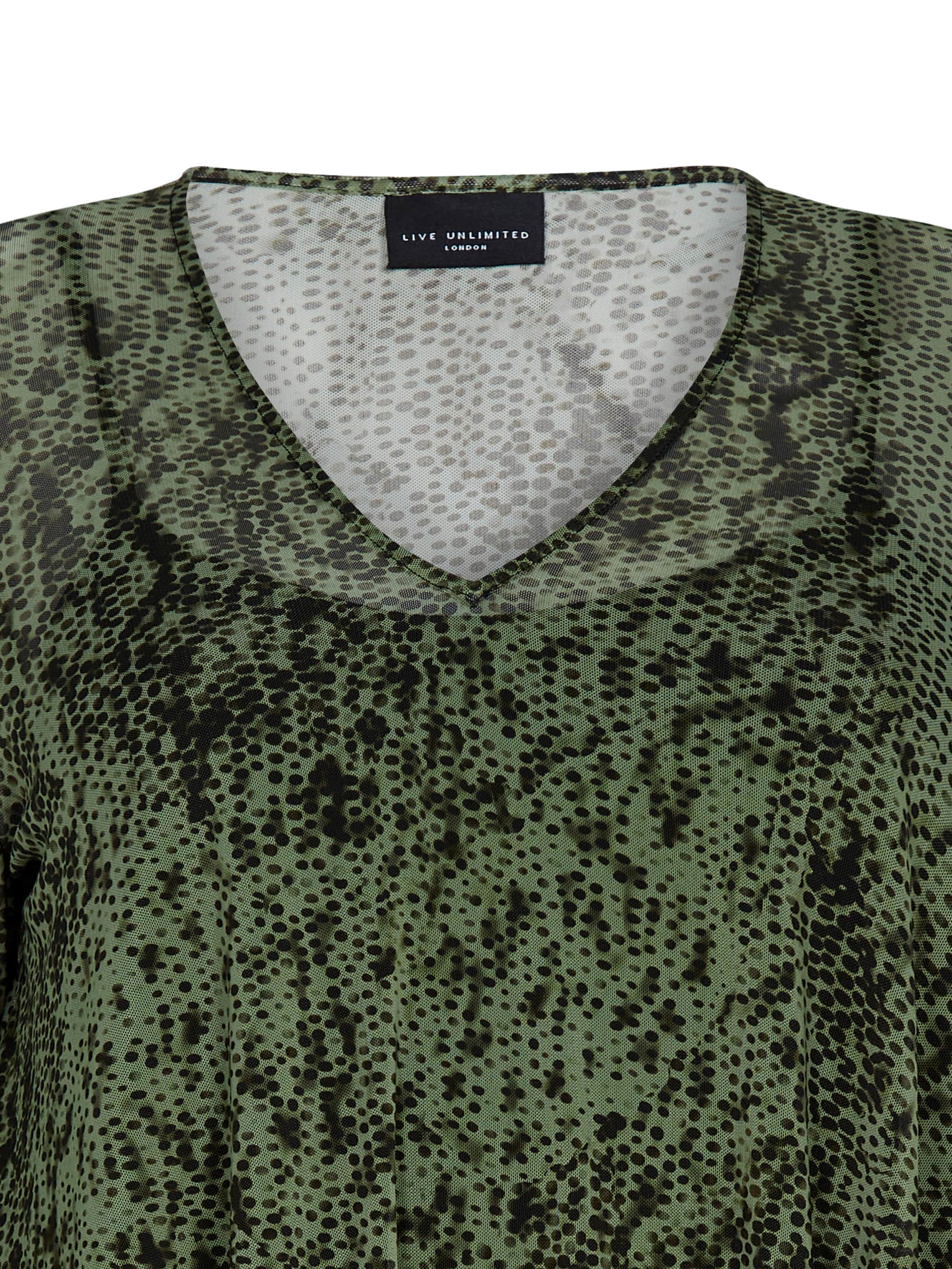 Green V Neck Mesh Top - Image 5