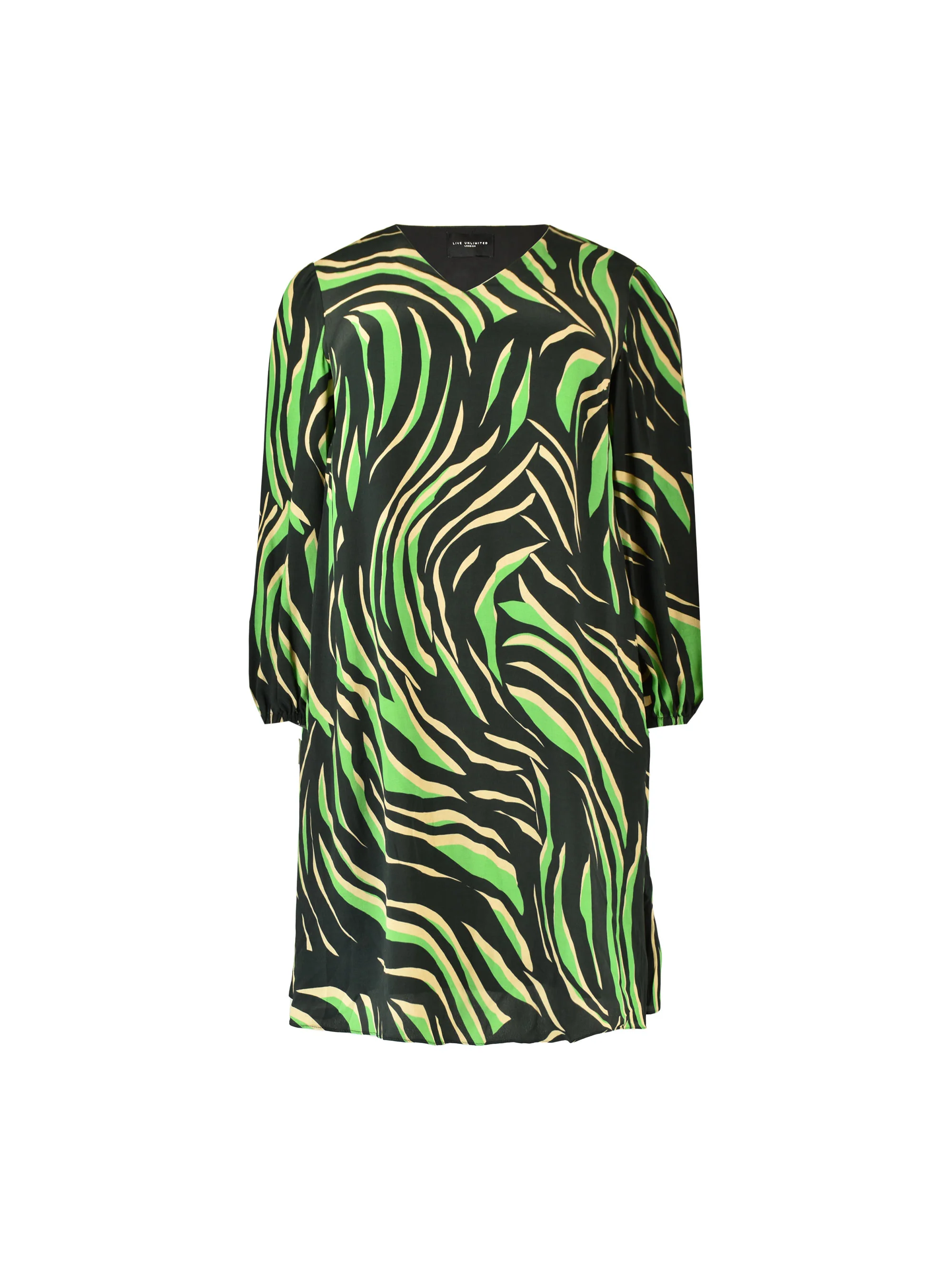 Green Zebra Print Short Swing Dress - Image 5