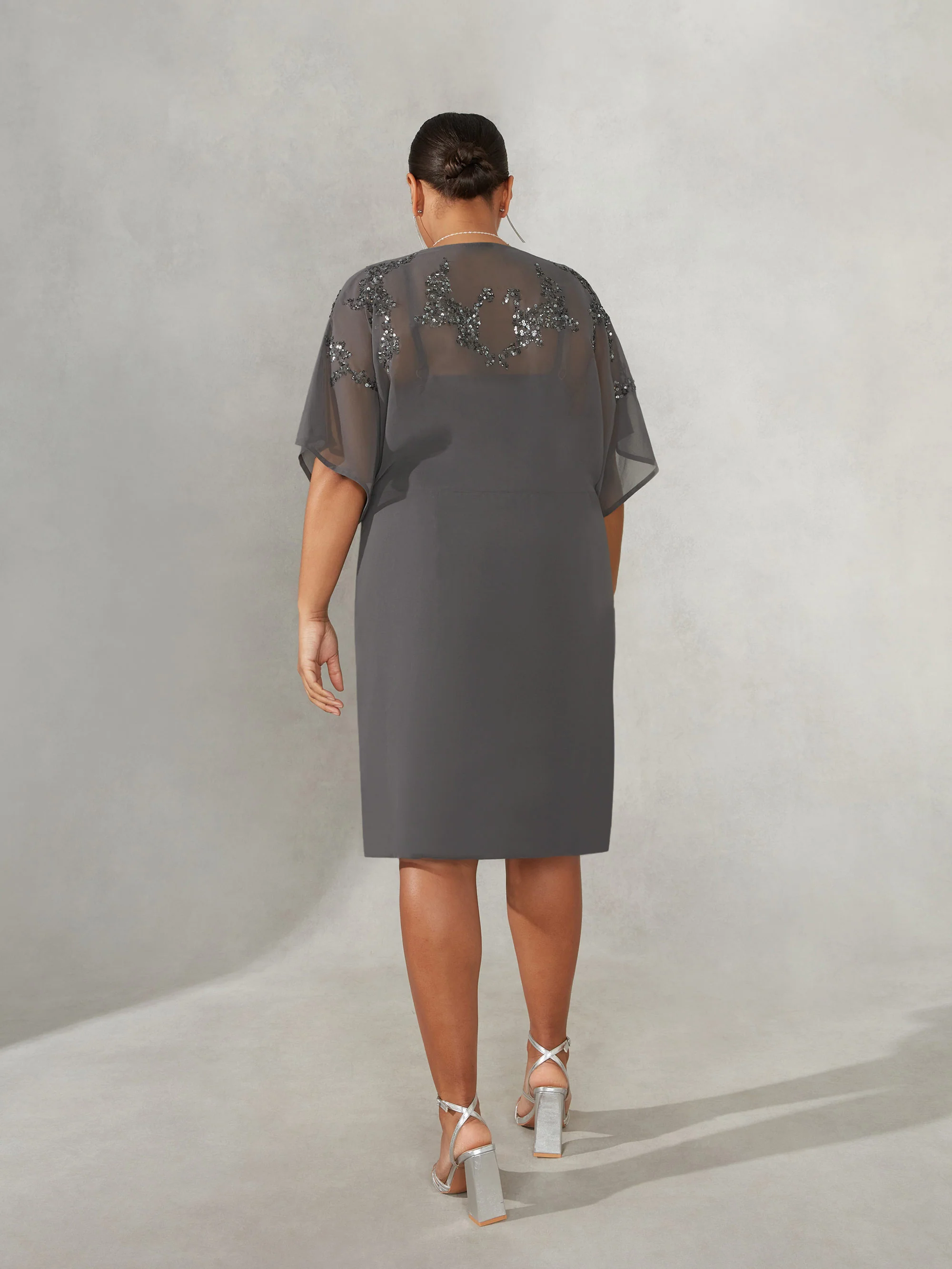 Grey Embellished Dress - Image 5