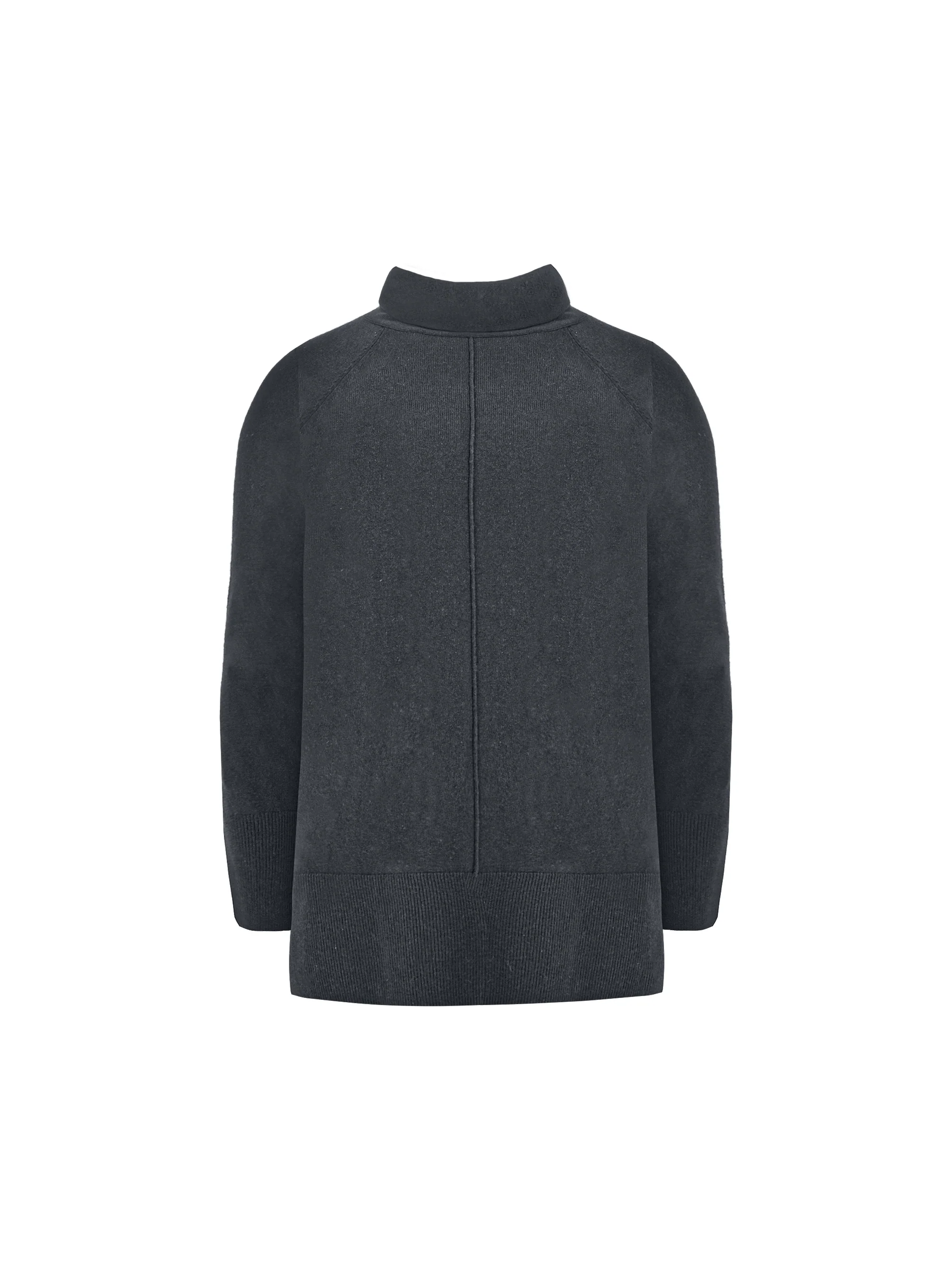 Grey Knitted Roll Neck Longline Jumper - Image 6