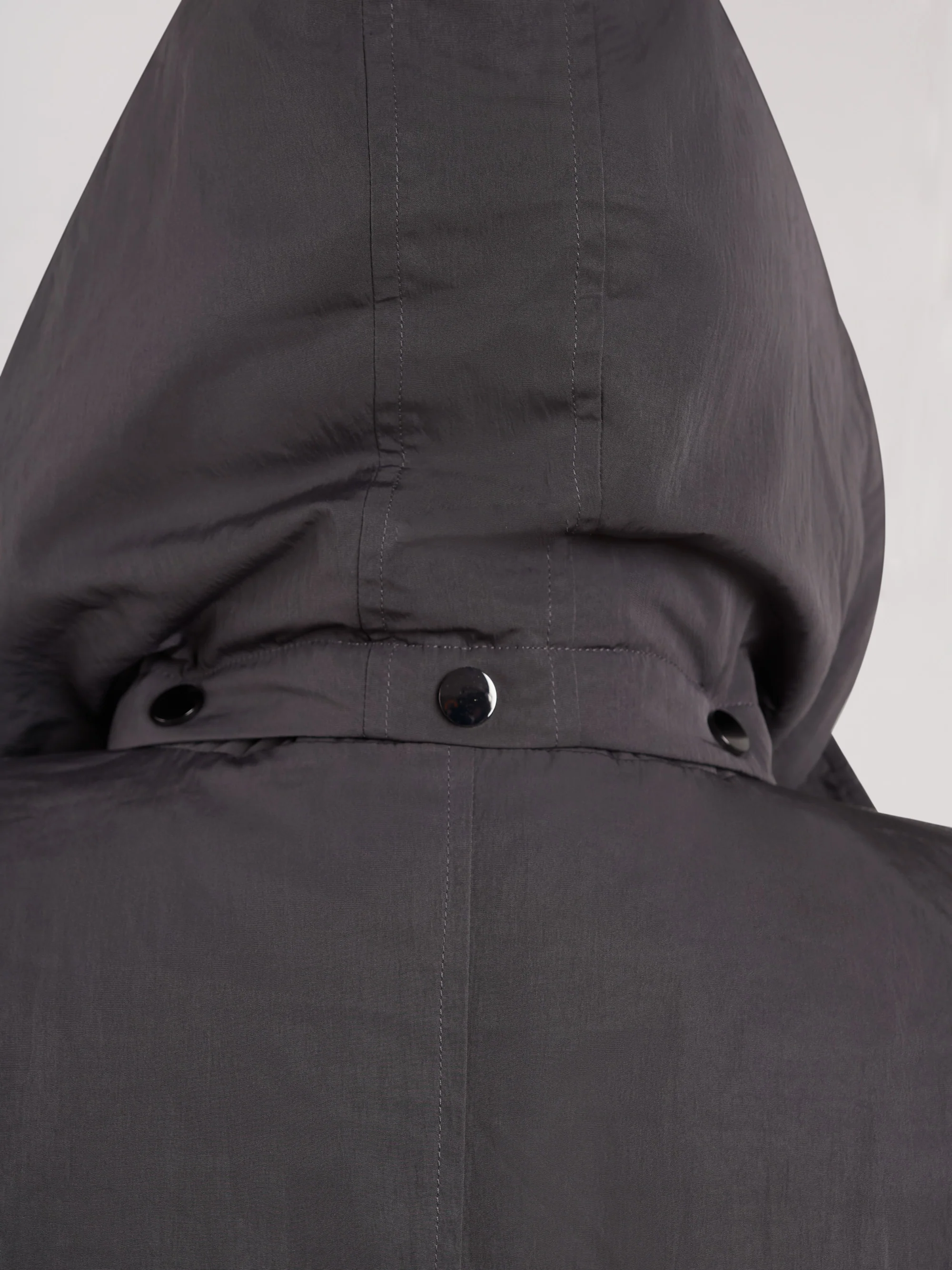 Grey Lightweight Hooded Raincoat - Image 5