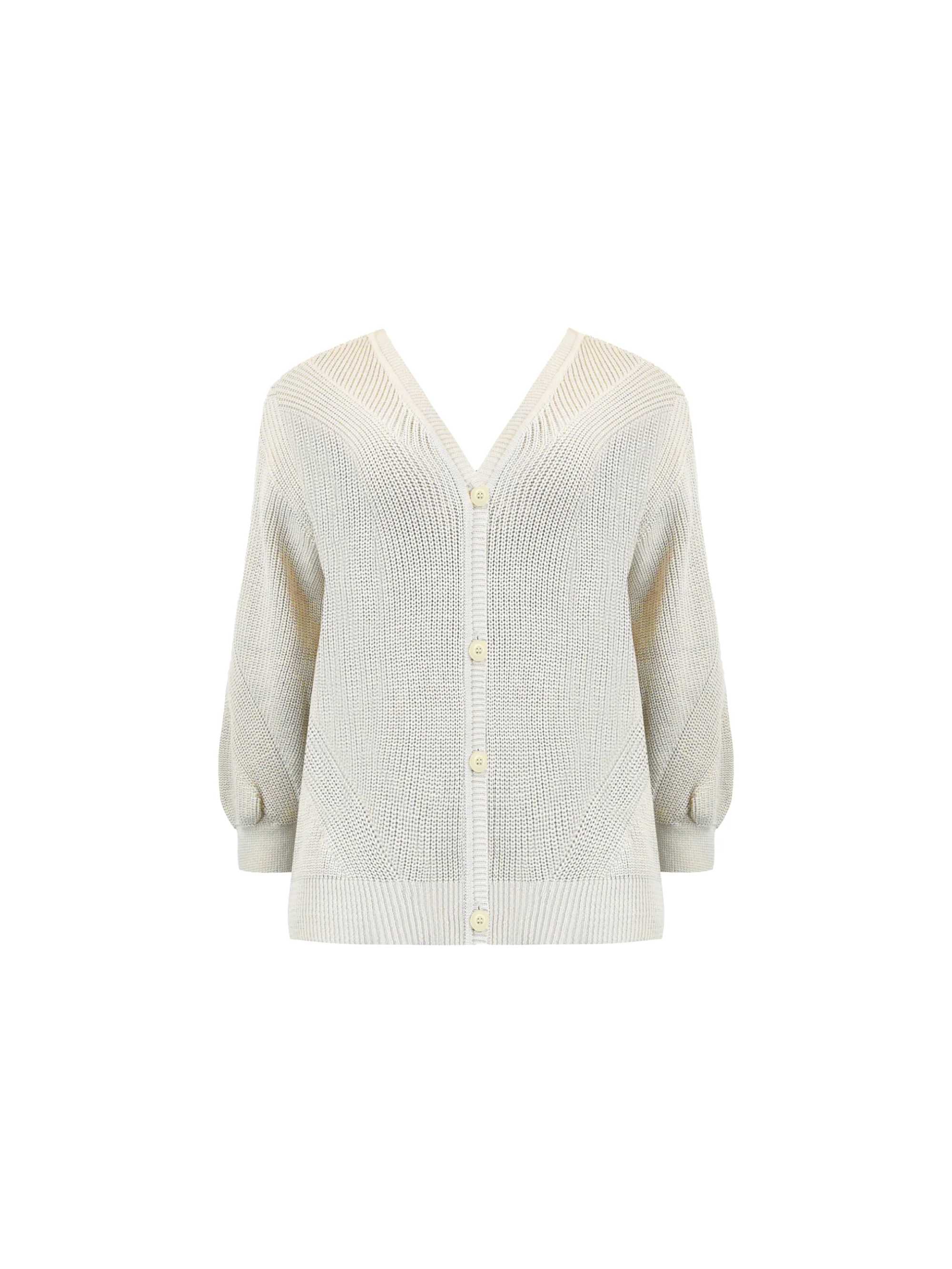 Grey Marl Knitted Cardigan - Image 4