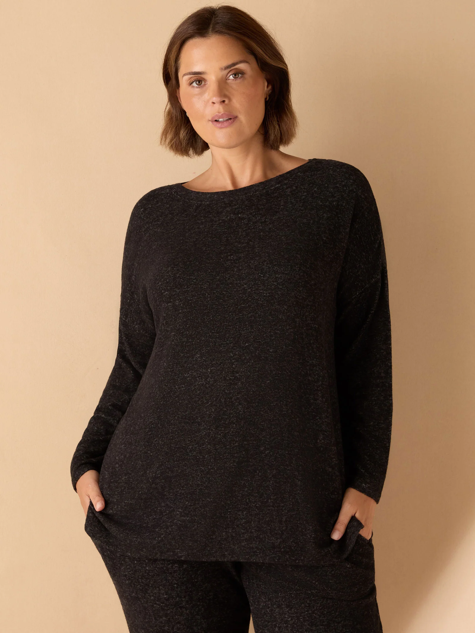 Grey Supersoft Round Neck Jumper - Image 2