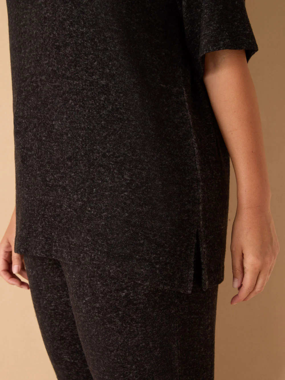 Grey V Neck Supersoft T-Shirt - Image 3