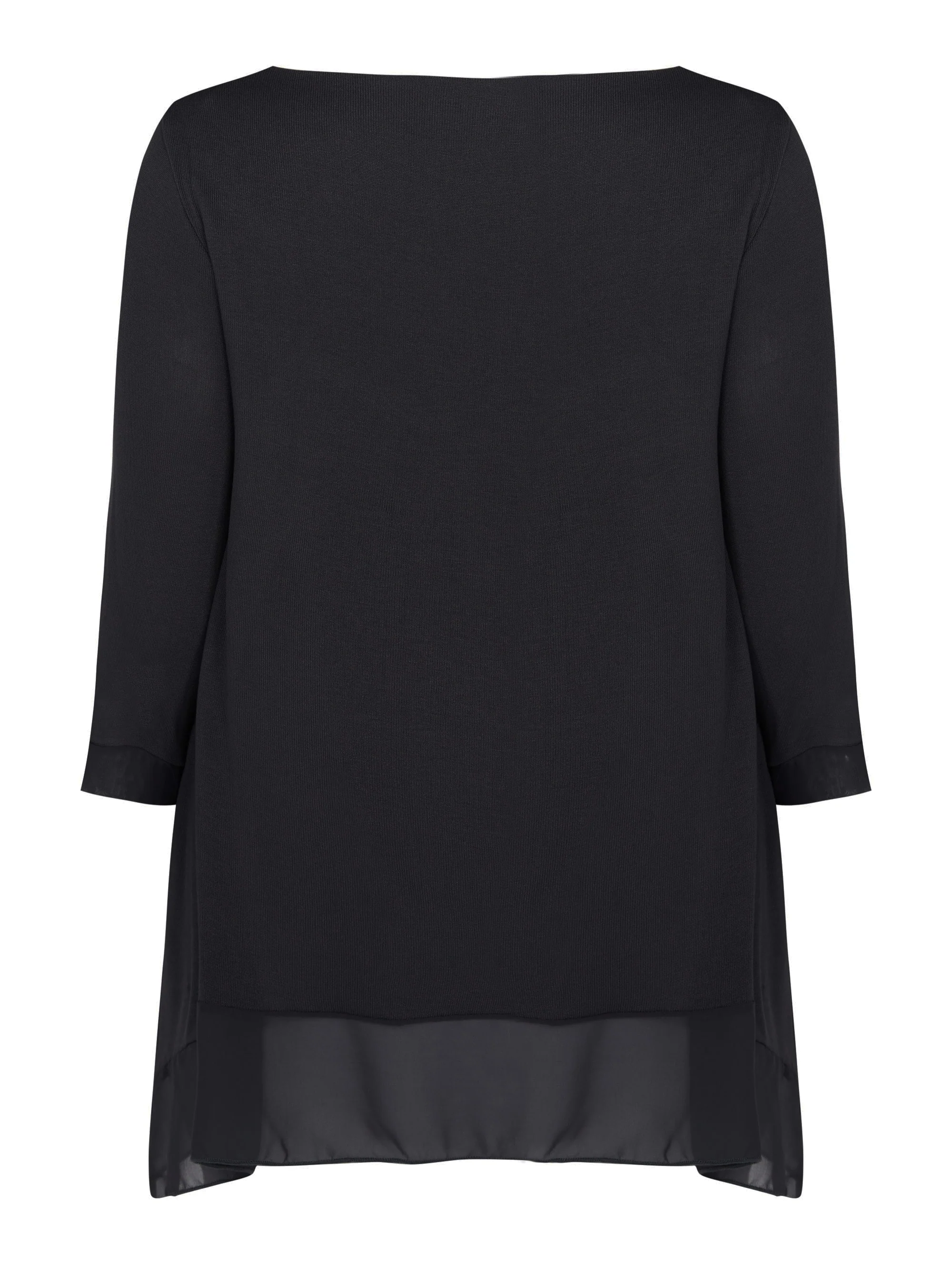Hanky Hem Jersey Top with Contrast Hem - Image 3