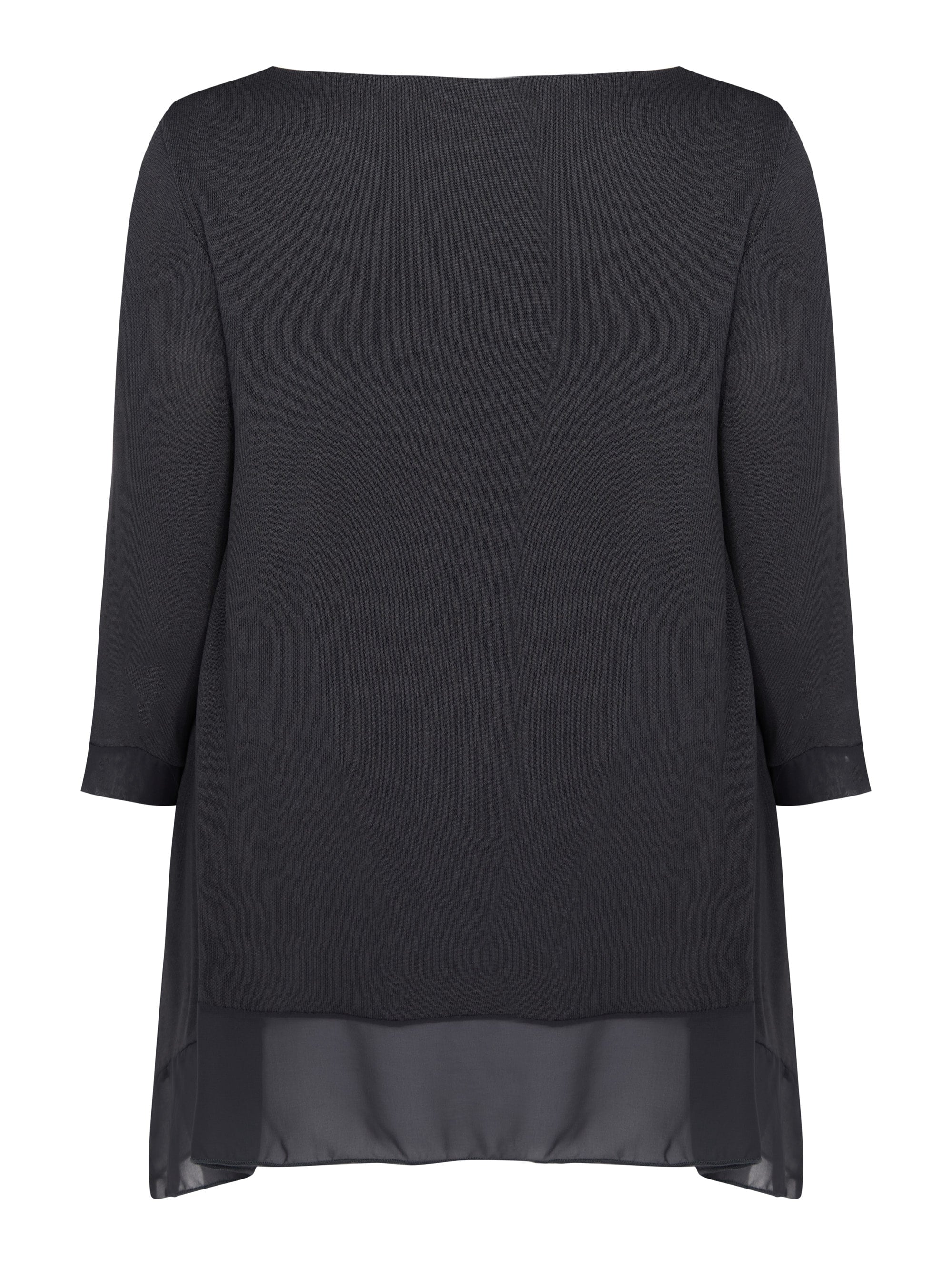 Hanky Hem Jersey Top with Contrast Hem - Image 7