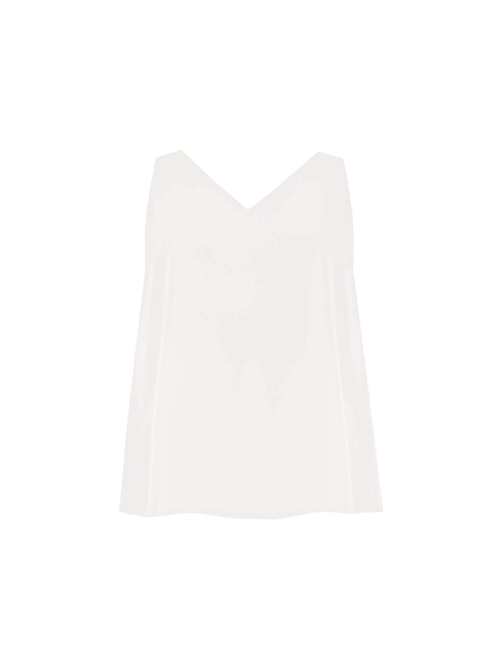 Ivory Chiffon Layered Swing Vest Top - Image 4