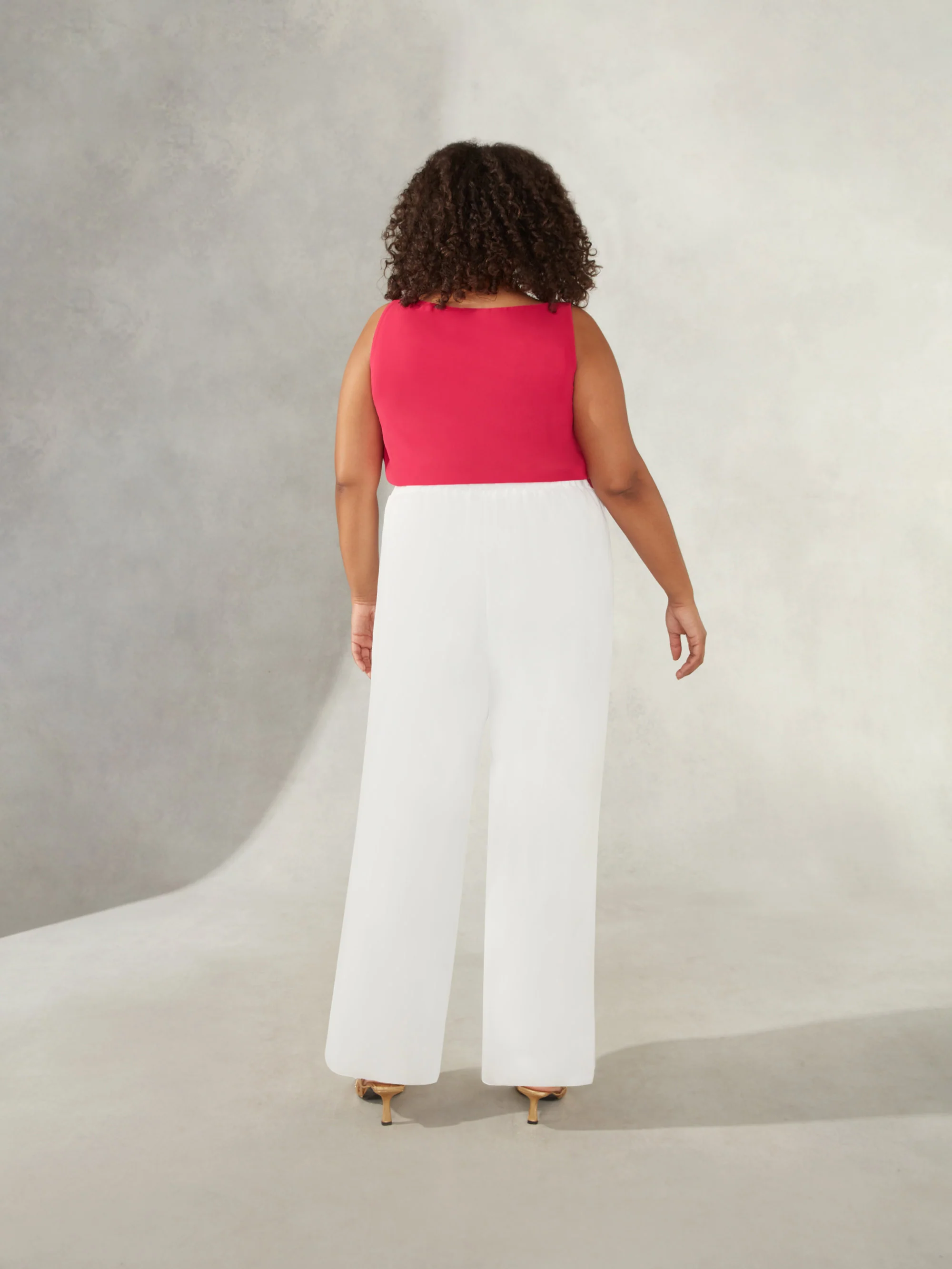 Ivory Chiffon Lined Trouser - Image 3