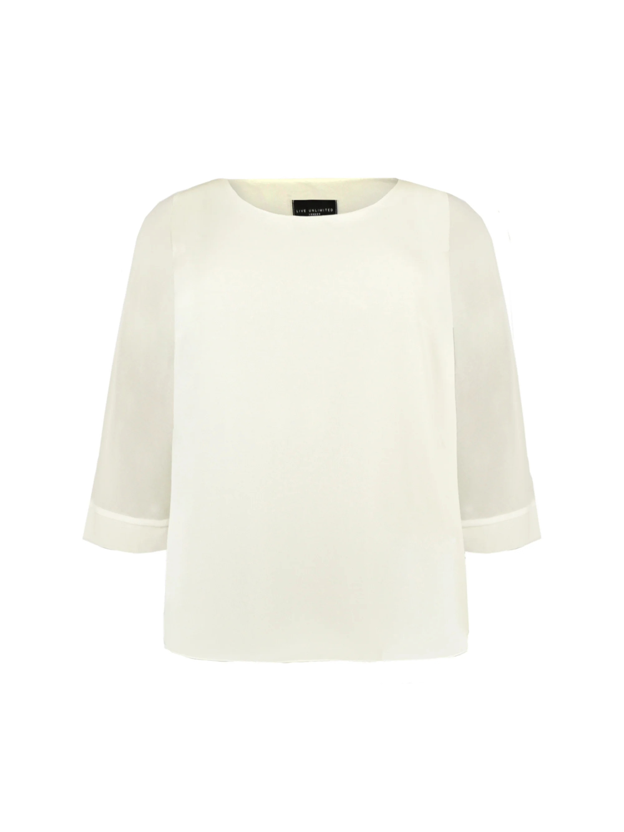 Ivory Chiffon Overlay Top - Image 4