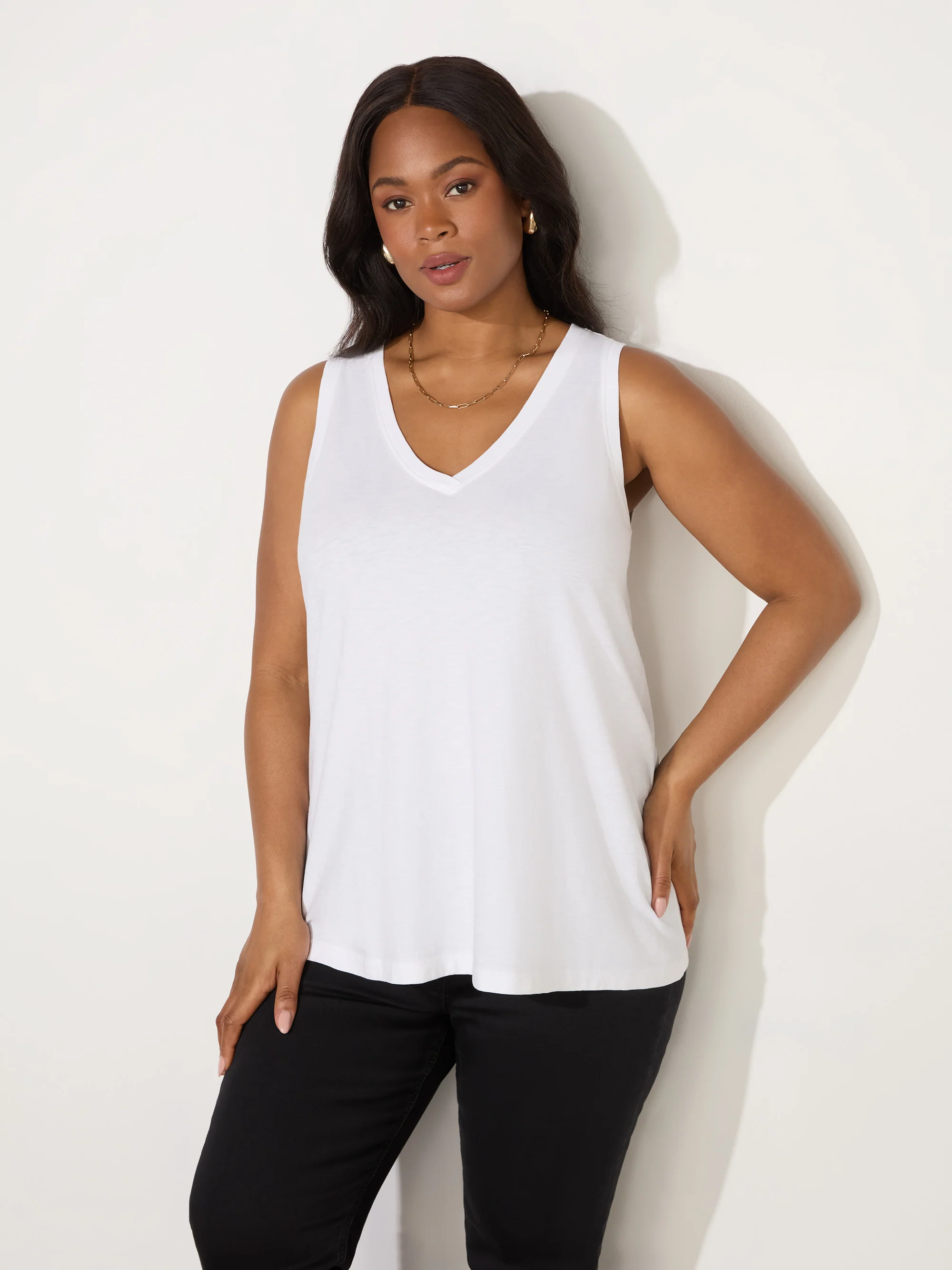 Ivory Cotton Slub Vest - Image 2