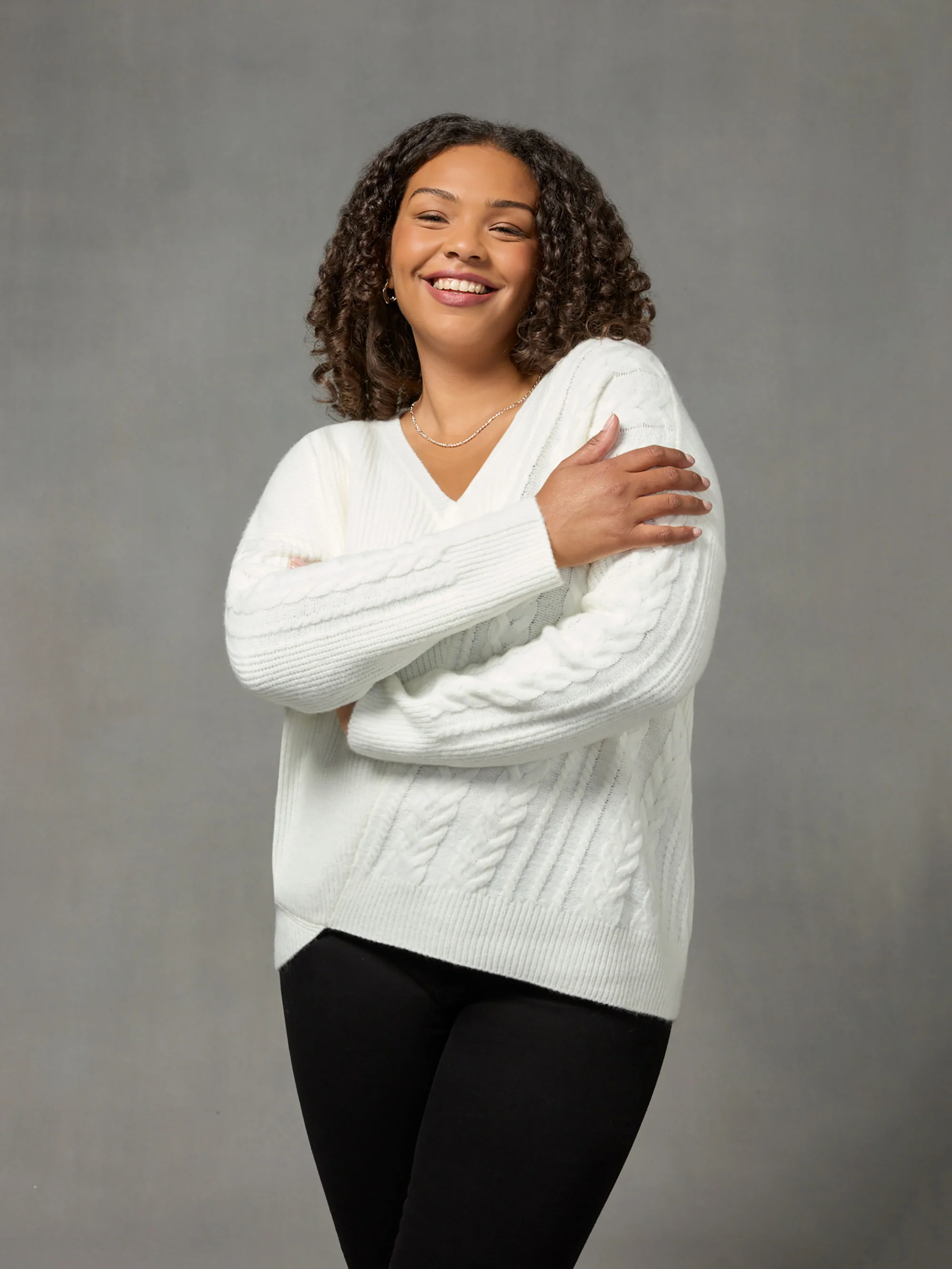 Ivory Cable Detail Jumper - Image 5