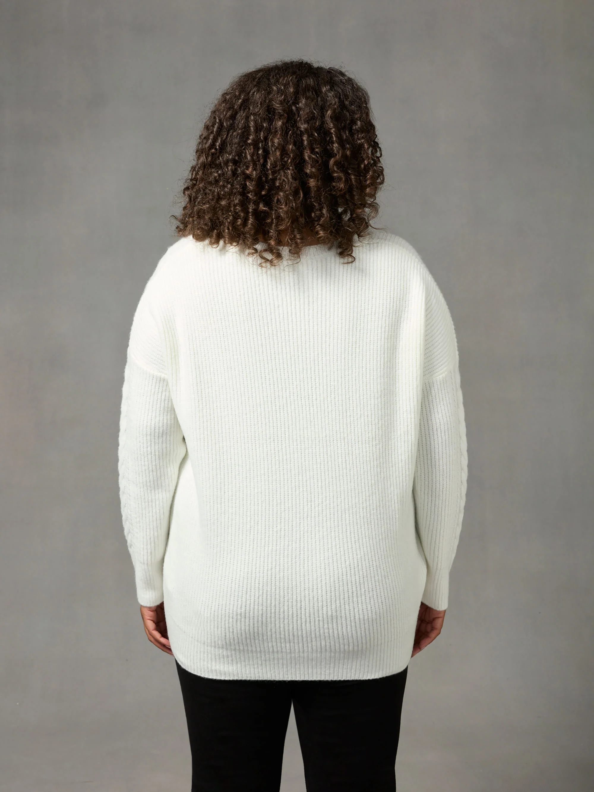 Ivory Cable Detail Jumper - Image 8