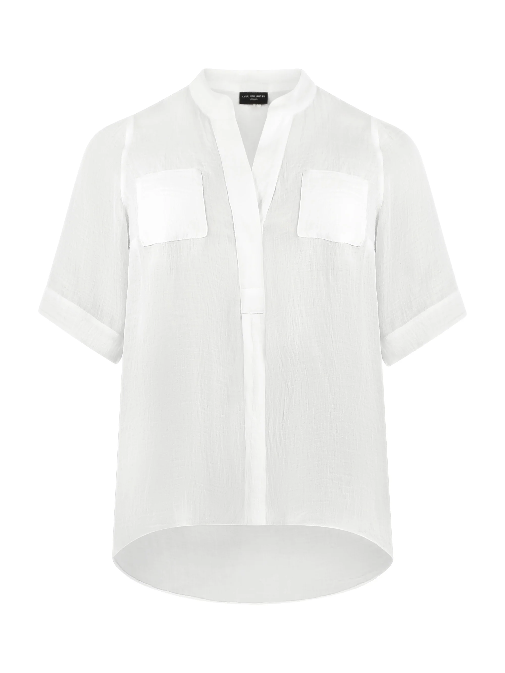 Ivory Lightweight High Low Blouse - Image 5