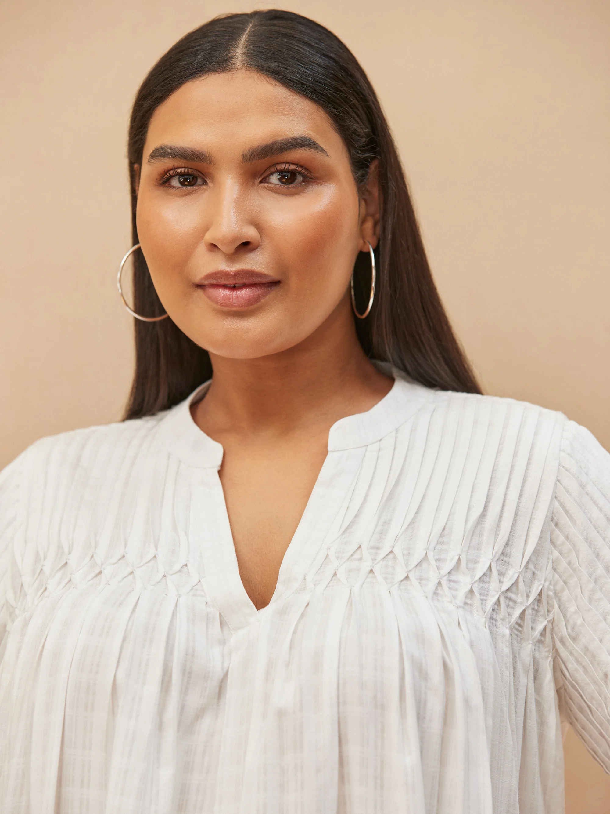 Ivory Pintuck Blouse - Image 2