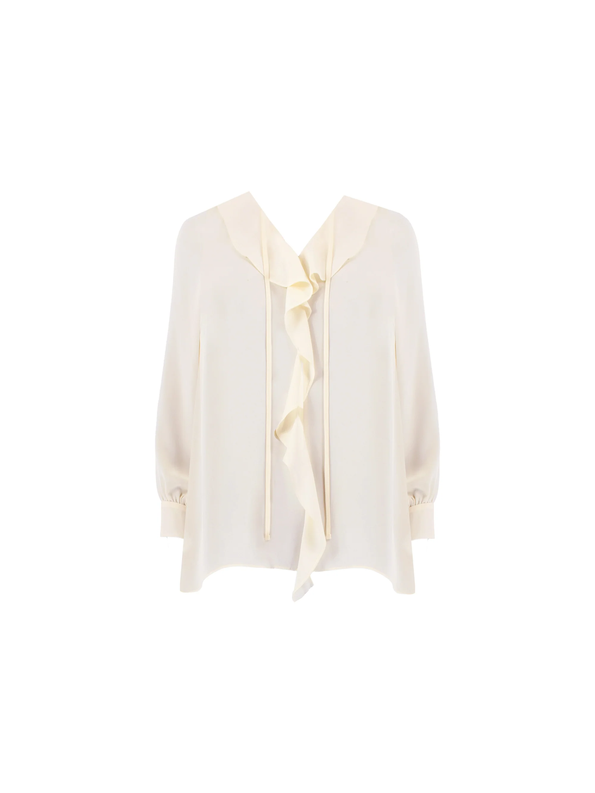 Ivory Ruffle Front Blouse - Image 7