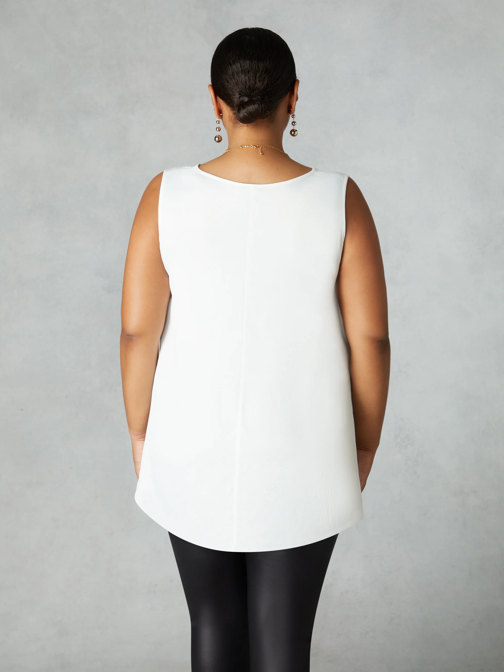 Ivory Satin Vest Top - Image 3