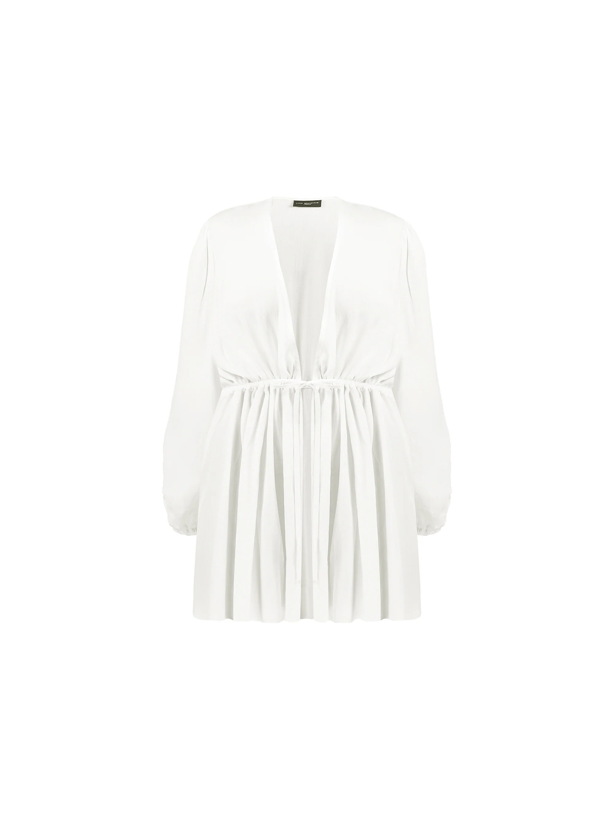 Ivory Short Drawstring Kimono - Image 4