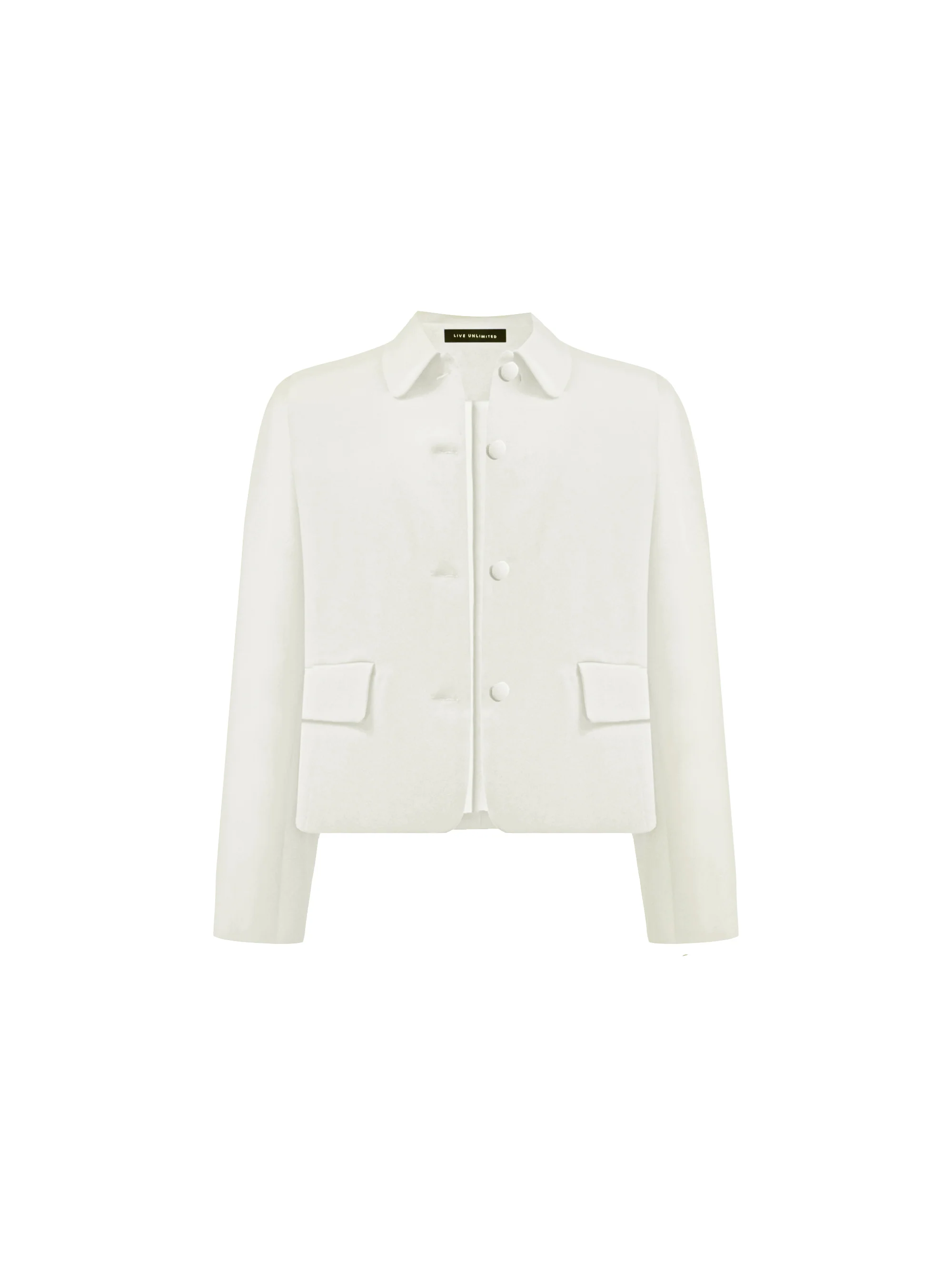 Ivory Short Tailored Jacket - Image 5