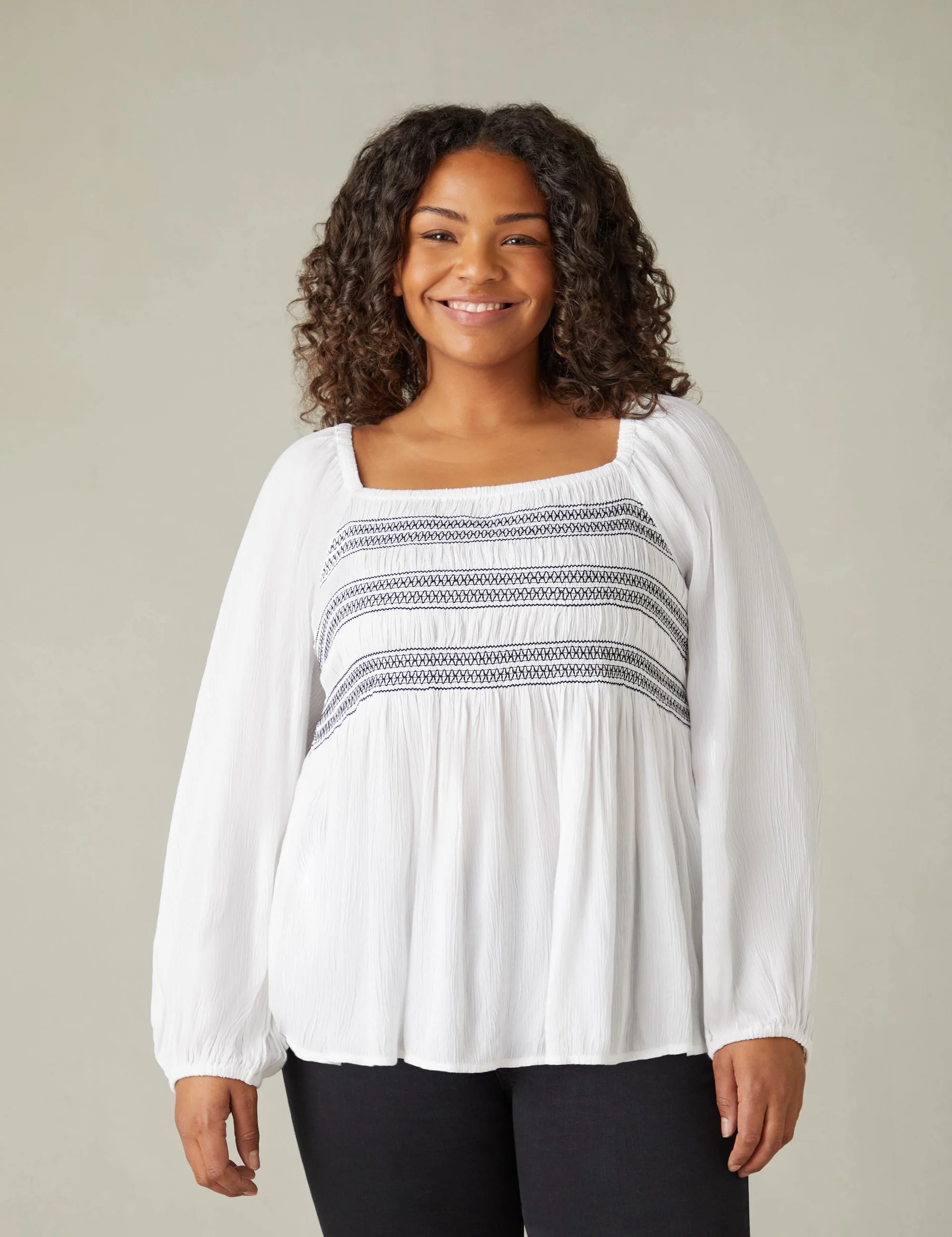 Ivory Smock Blouse - Image 3