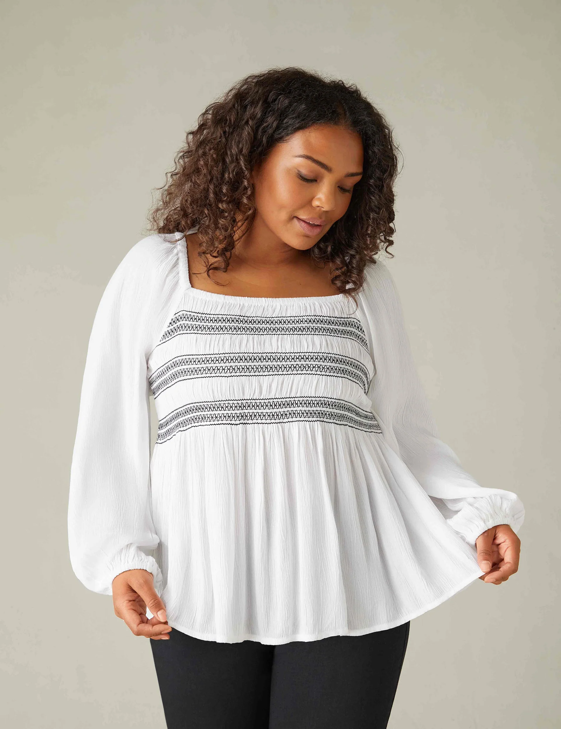 Ivory Smock Blouse - Image 4