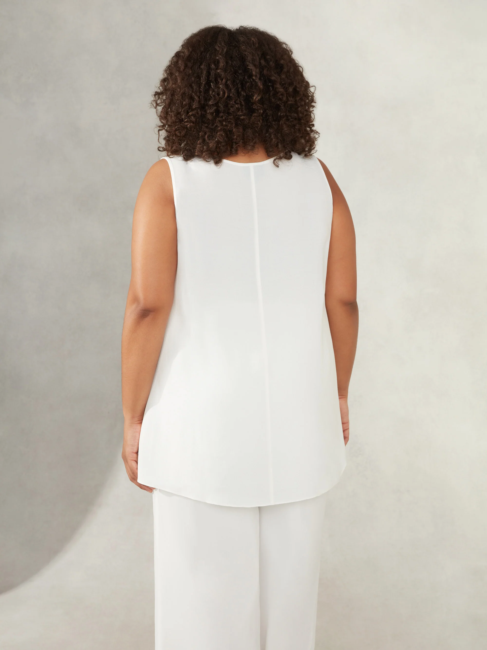 Ivory Textured Vest Top - Image 3