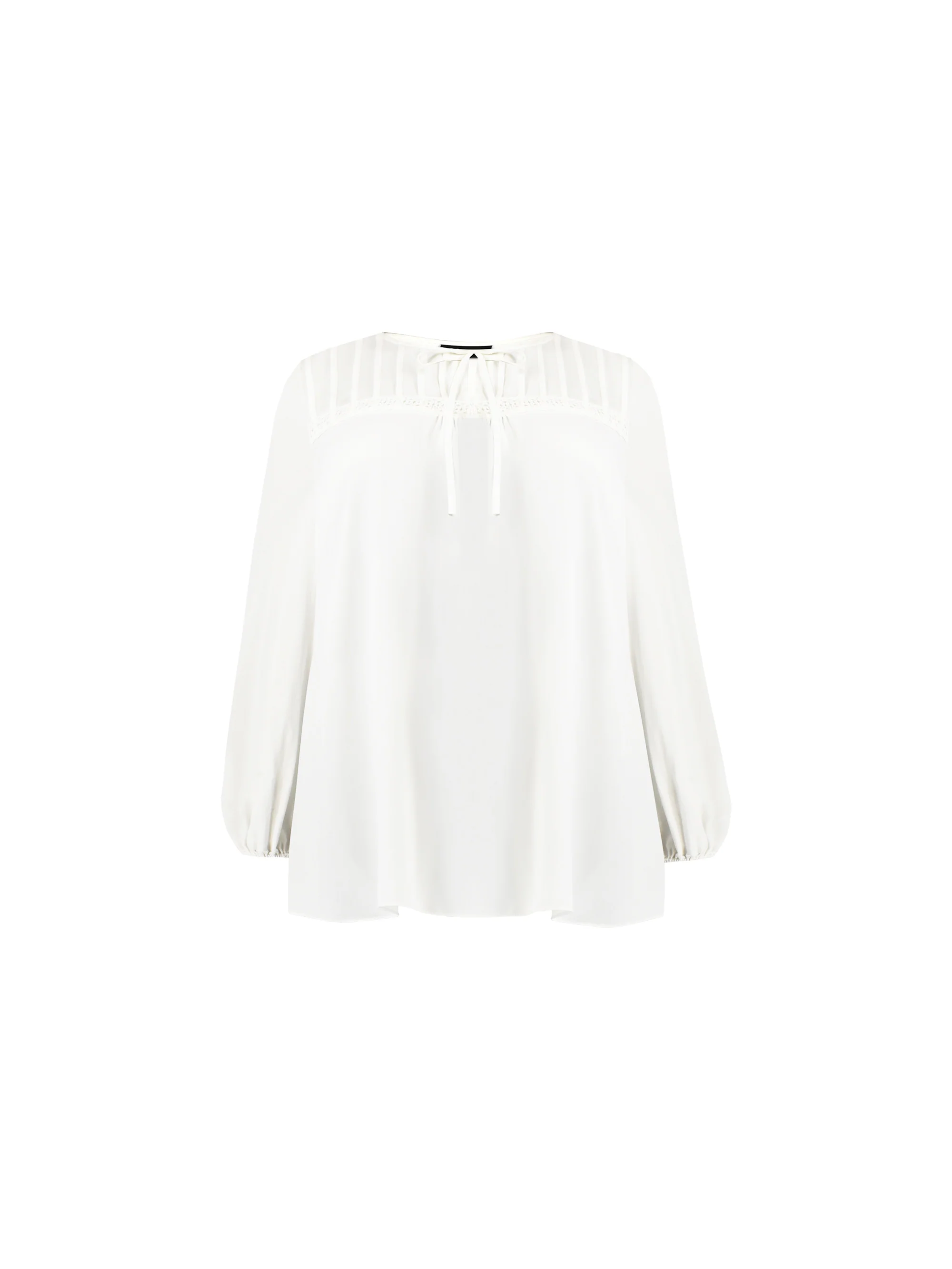 Ivory Trim Insert Boho Blouse - Image 6