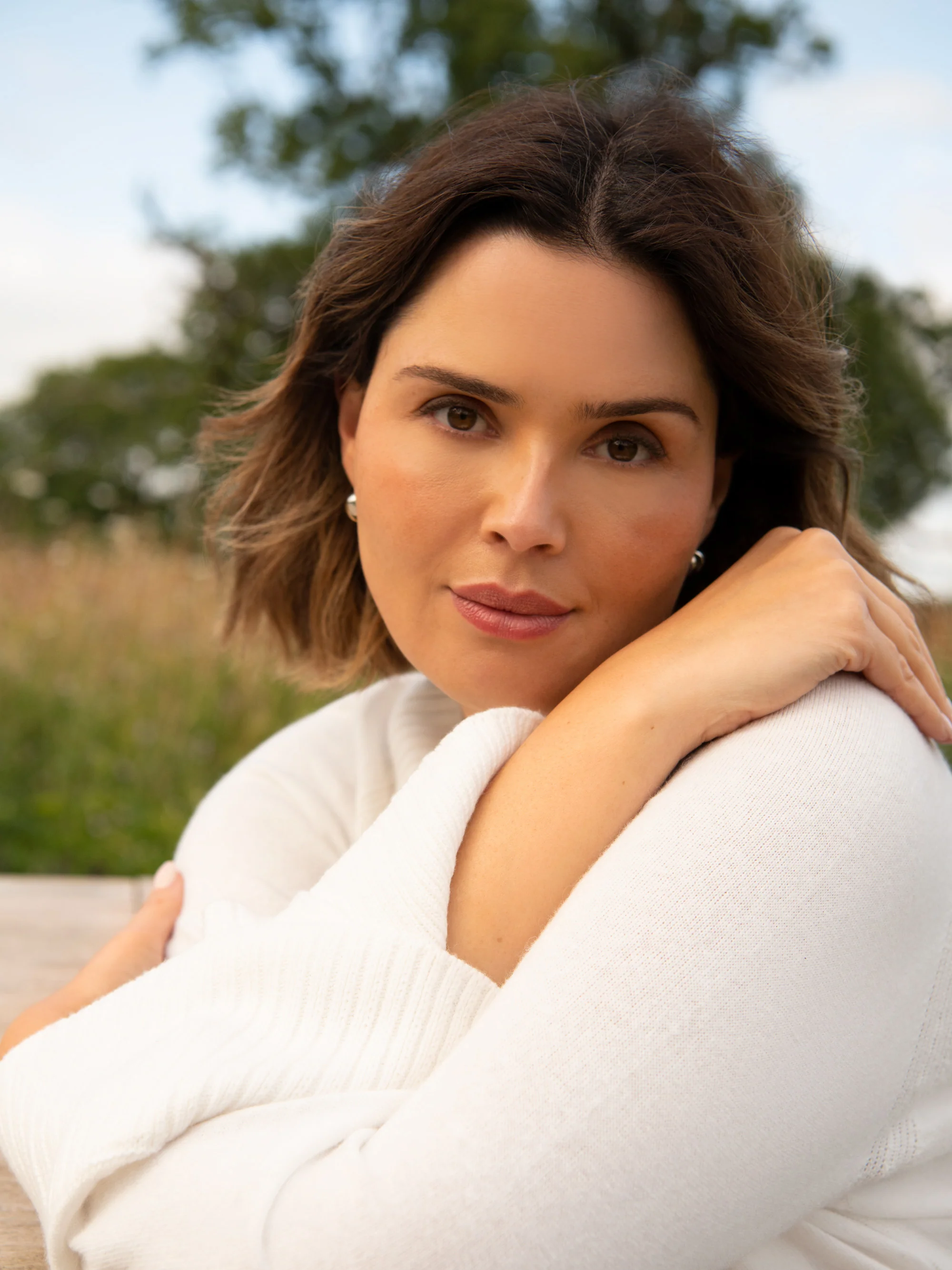 Ivory V-Neck Swing Jumper - Image 7