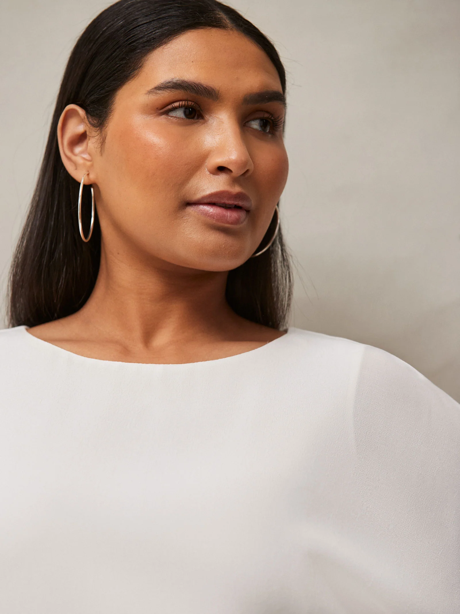 Ivory Woven Overlay Top - Image 2