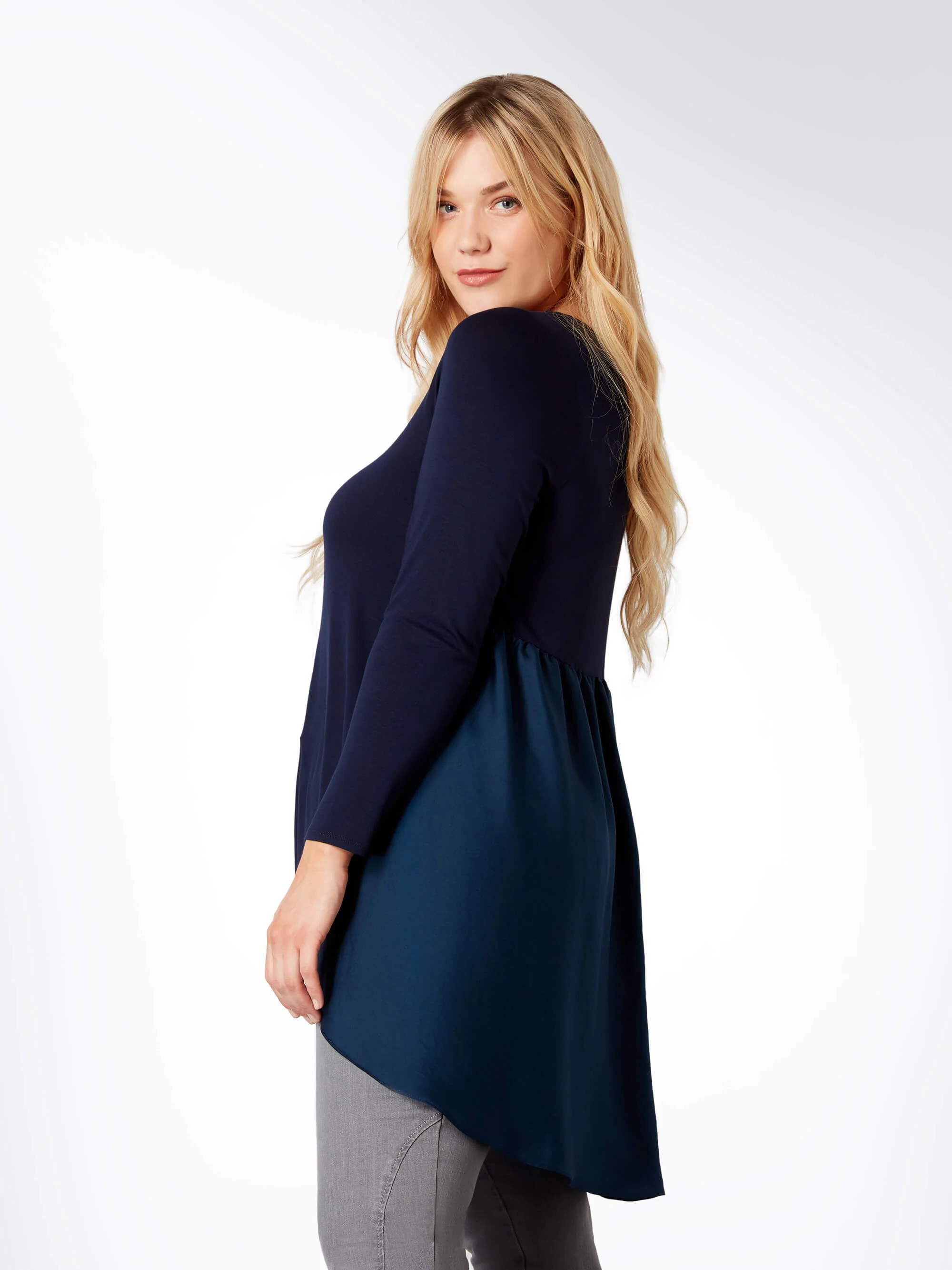 Jersey Satin Mix Tunic - Image 10