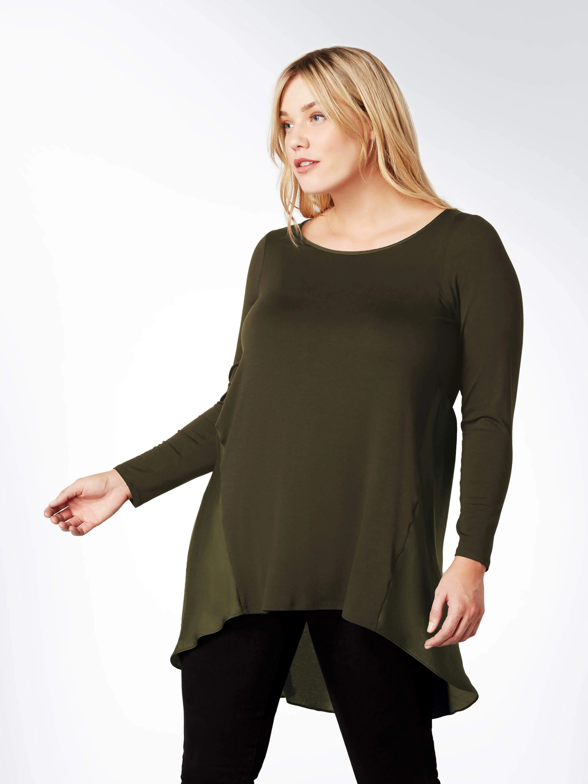 Jersey Satin Mix Tunic - Image 5