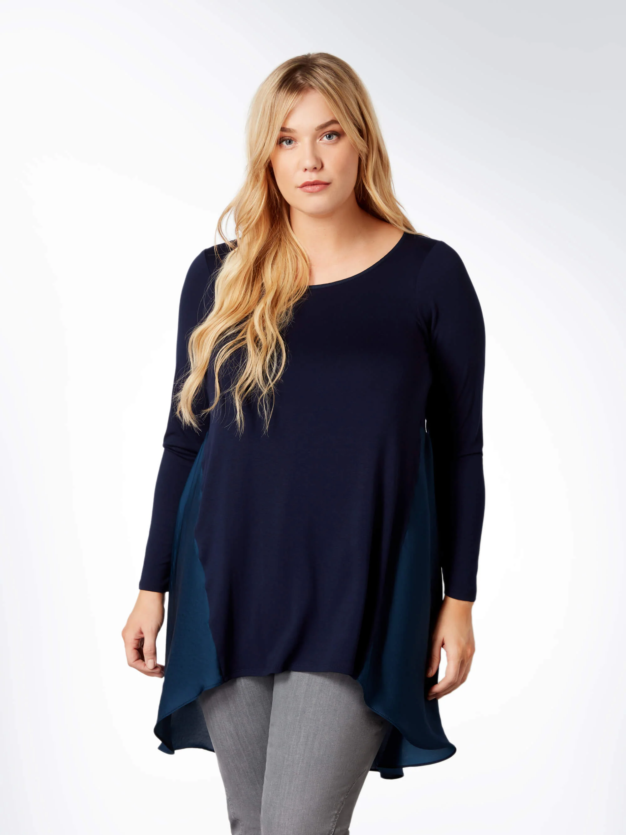 Jersey Satin Mix Tunic - Image 9