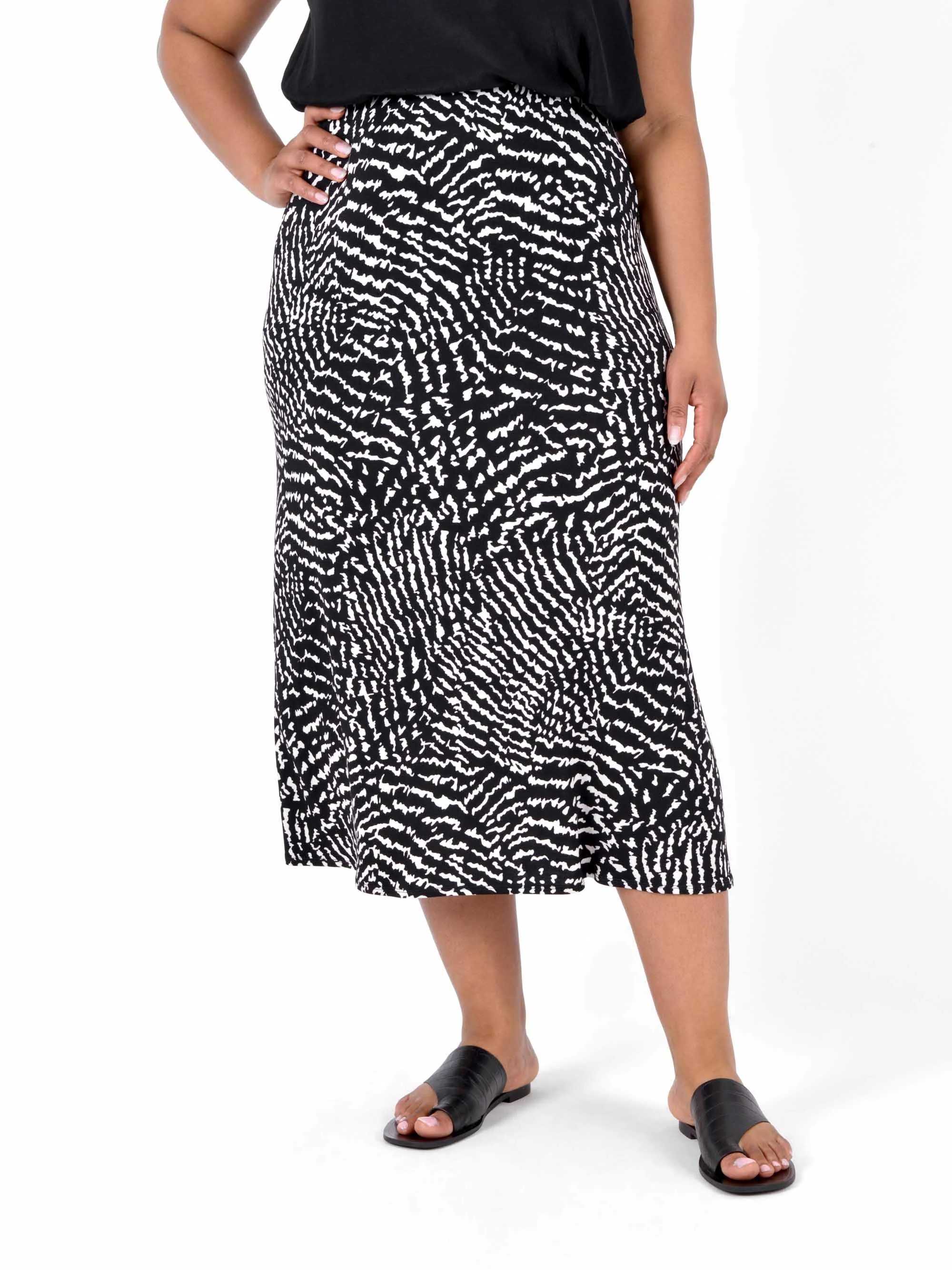Jersey Swing Midi Skirt - Image 2